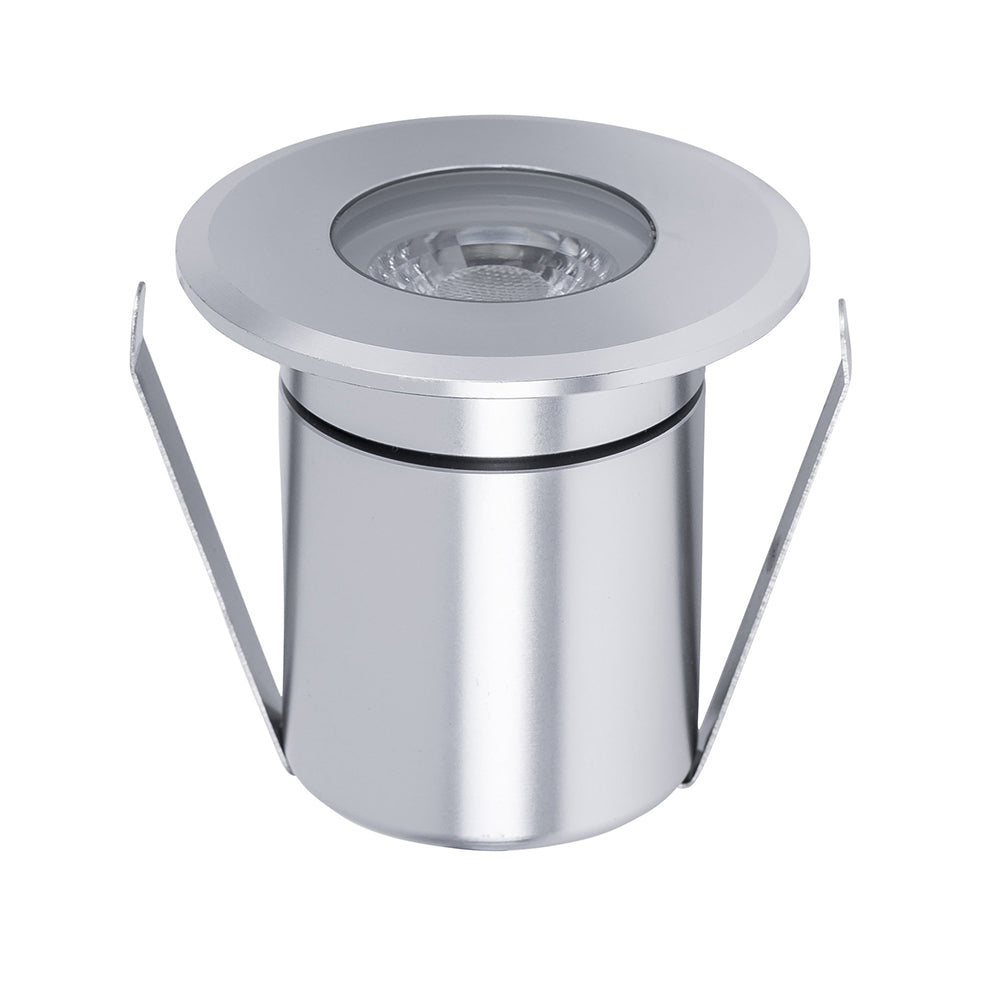 Buy Inground Lights Australia Elite Mini Inground Or Deck Light 5W Silver Aluminium 4000K - HV2882N-SLV