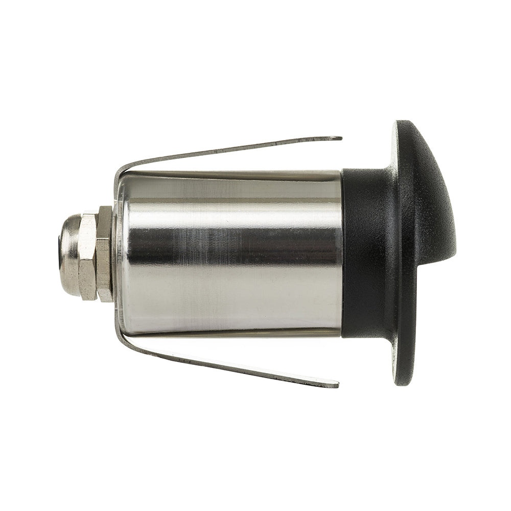 Buy Outdoor Step Lights Australia Mini Ollo Eyelid Outdoor Step Light 12V Black Polycarbonate 3000K - HV2891W-BLK