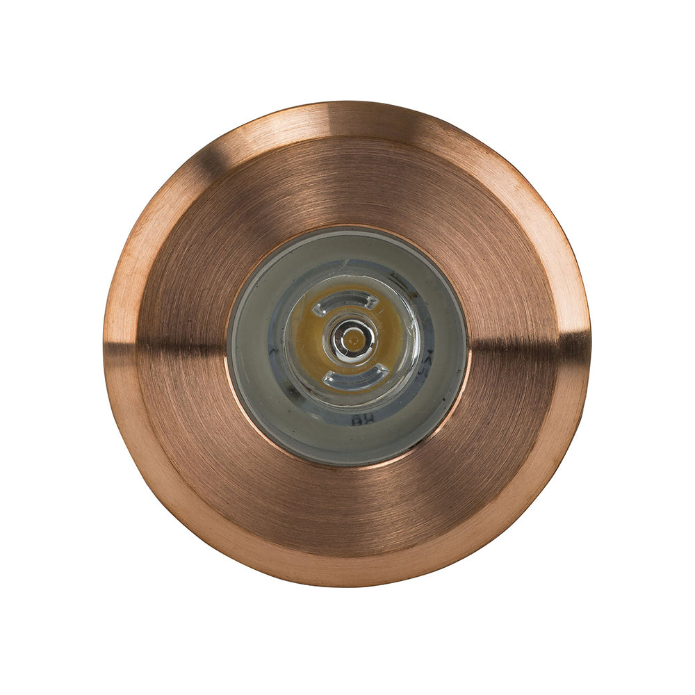 Buy Outdoor Step Lights Australia Mini Ollo Outdoor Step Light 12V Solid Copper 3000K - HV2892W-CP