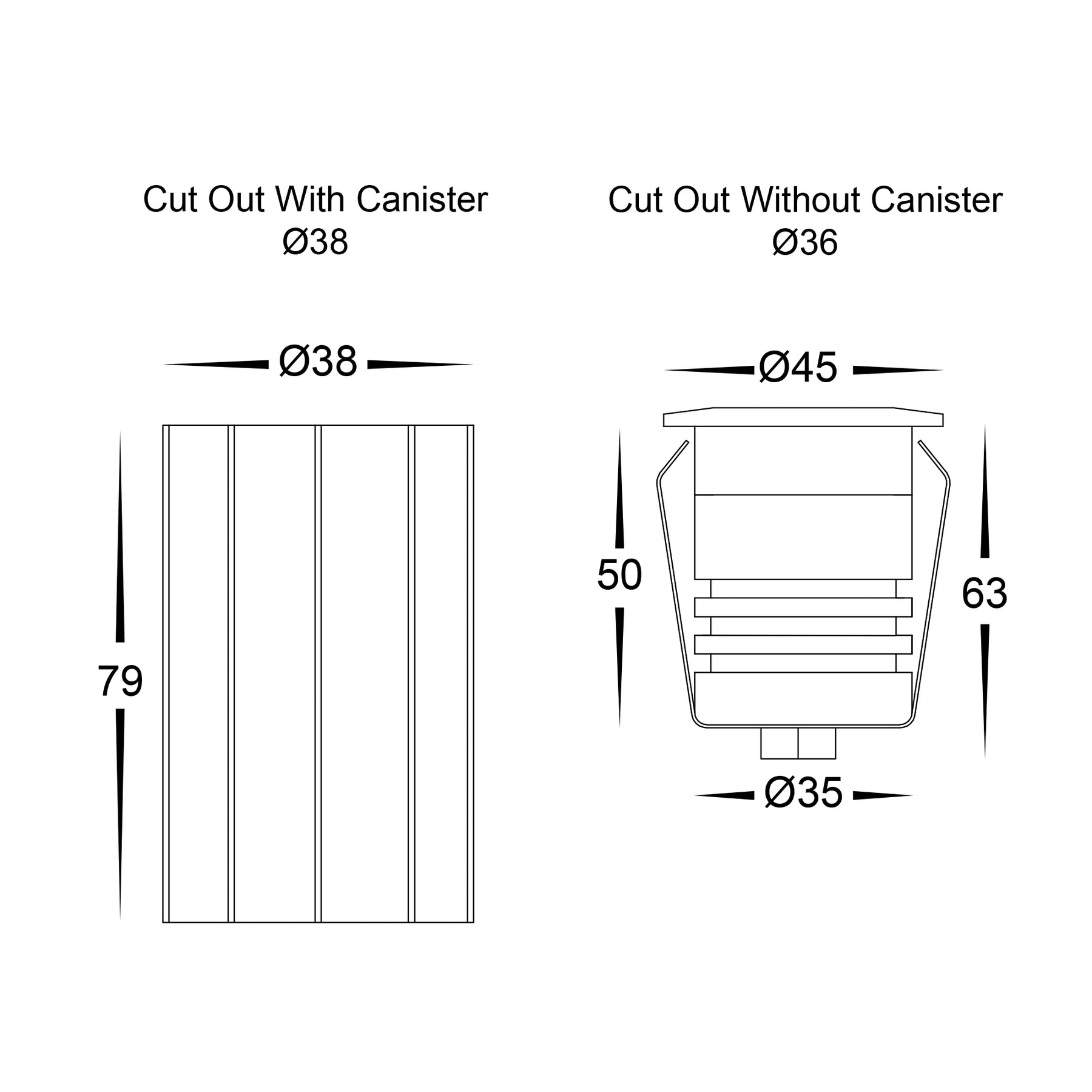 Deck 316 Stainless Steel LED Inground Lights White 12V 3W TRI Colour - HV2893T-WHT-12V