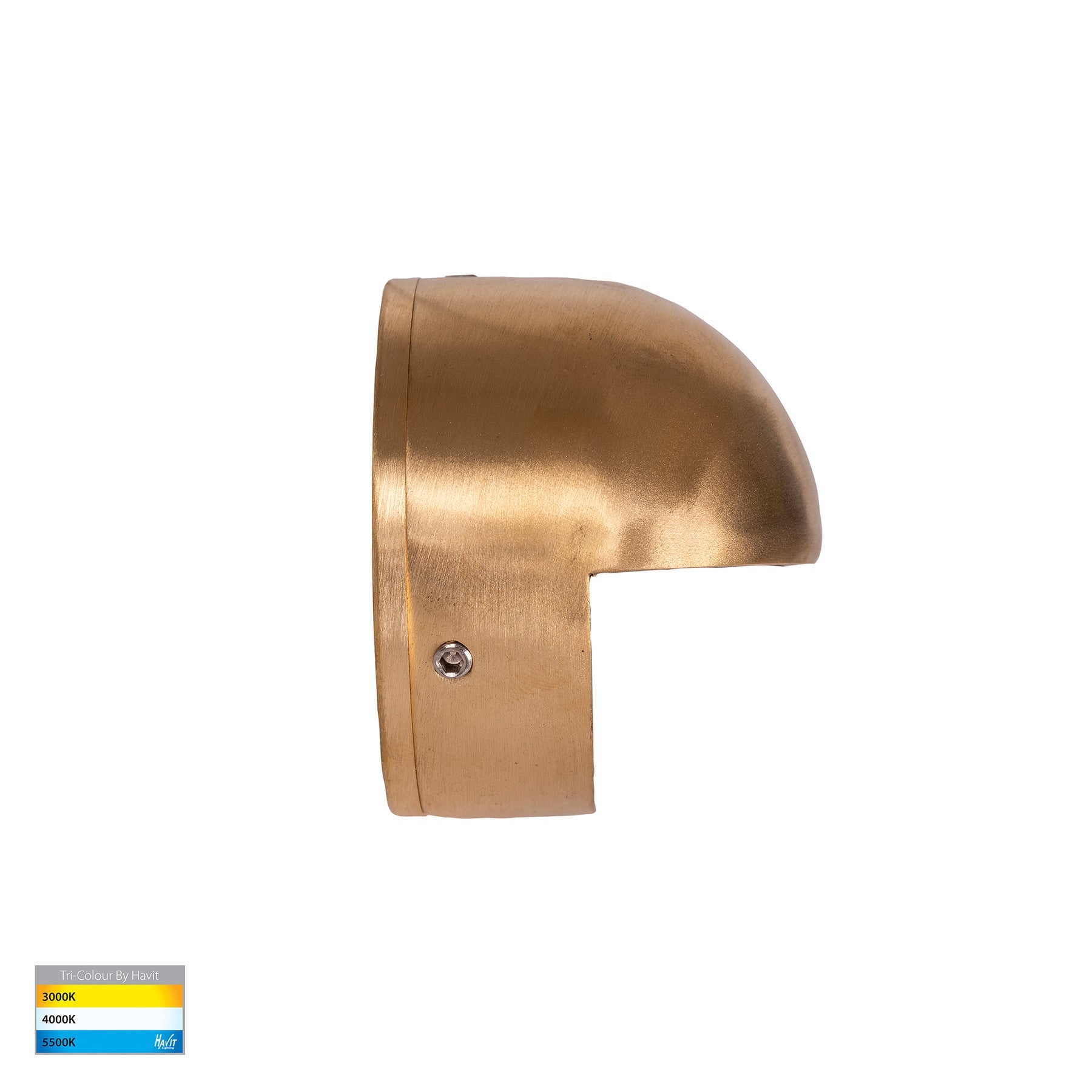 Veko LED Step Light Solid Brass 240V 2W Tri Colour - HV2927T-BR-240V