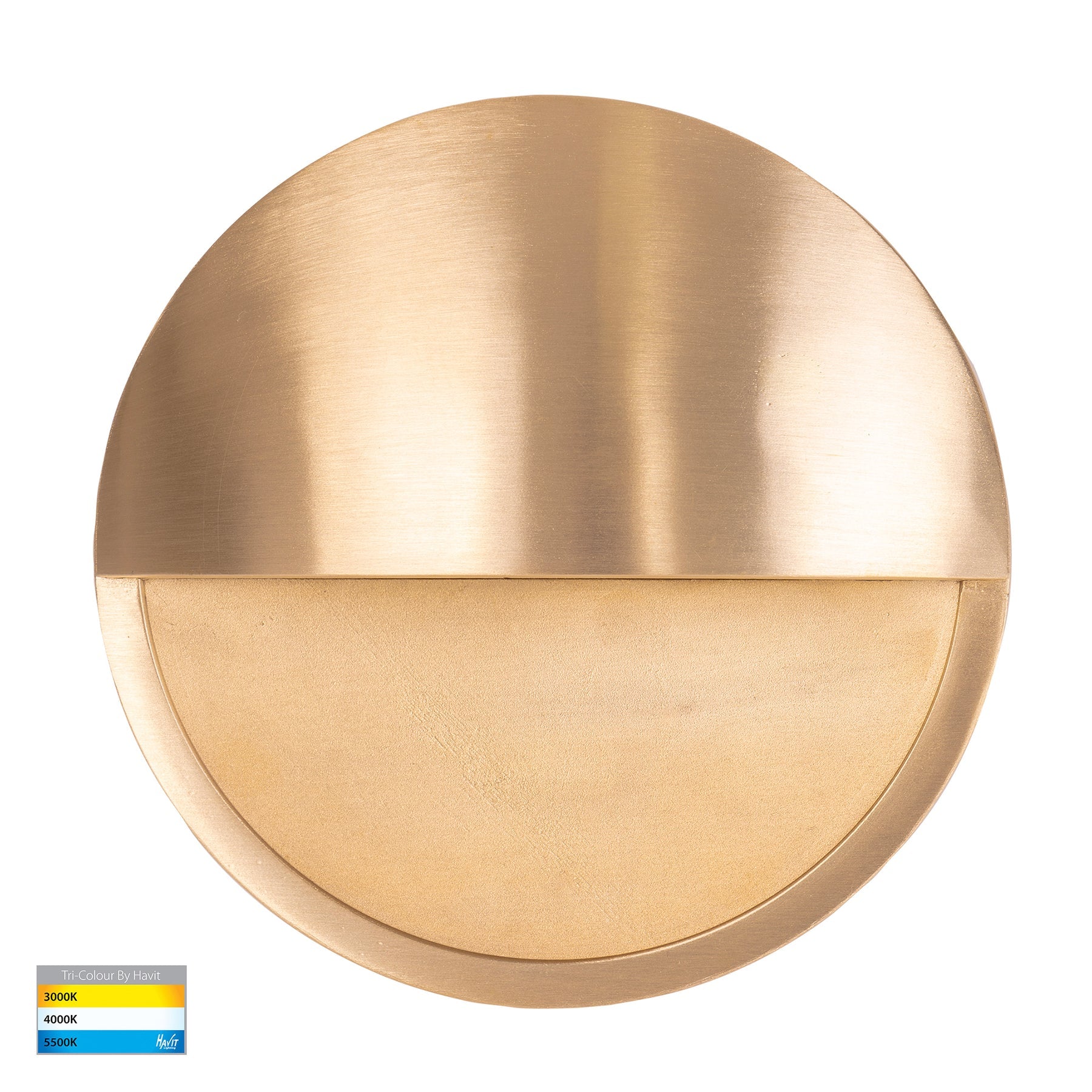 Veko LED Step Light Solid Brass 240V 10W Tri Colour - HV2929T-BR-240V