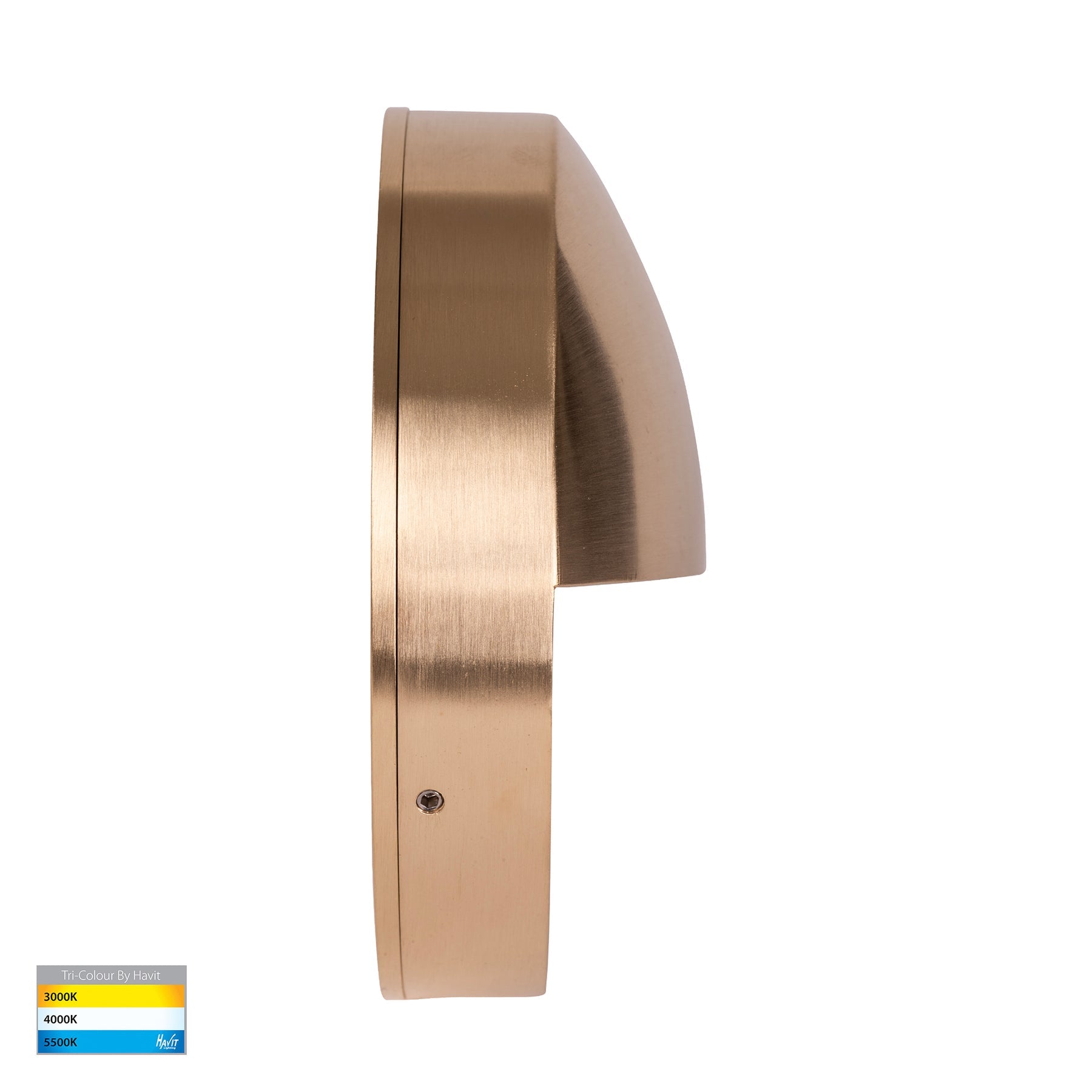 Veko LED Step Light Solid Brass 240V 10W Tri Colour - HV2929T-BR-240V