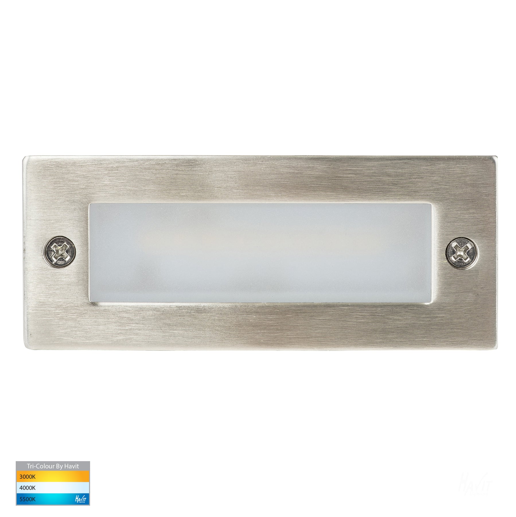 Bata 316 Stainless Steel LED Brick Light Stainless Steel 6W 240V TRI Colour - HV3005T-SS316-240V