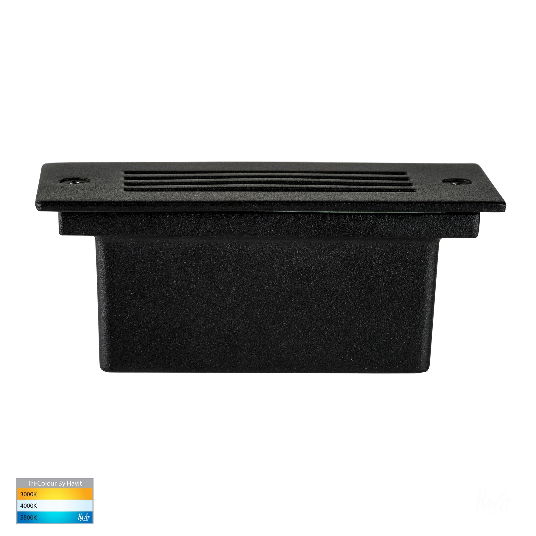 Bata 316 Stainless Steel LED Brick Light Black 6W 240V TRI Colour - HV3006T-BLK-240V