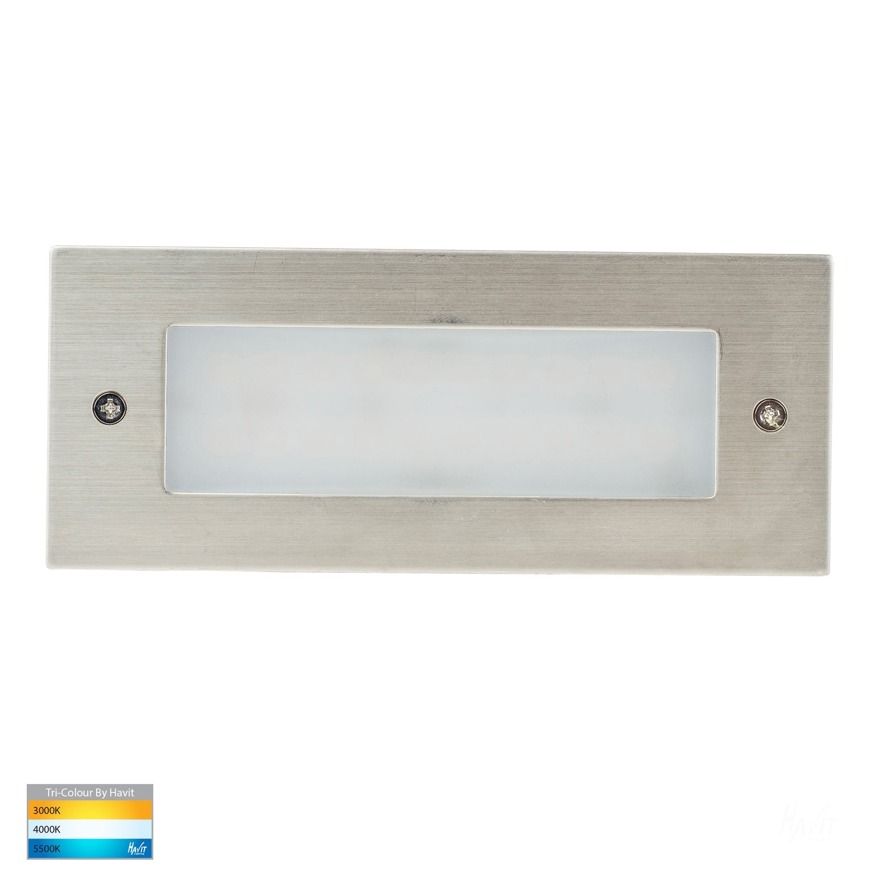 Bata 316 Stainless Steel LED Brick Light 3W 240V TRI Colour - HV3007T-SS316-240V