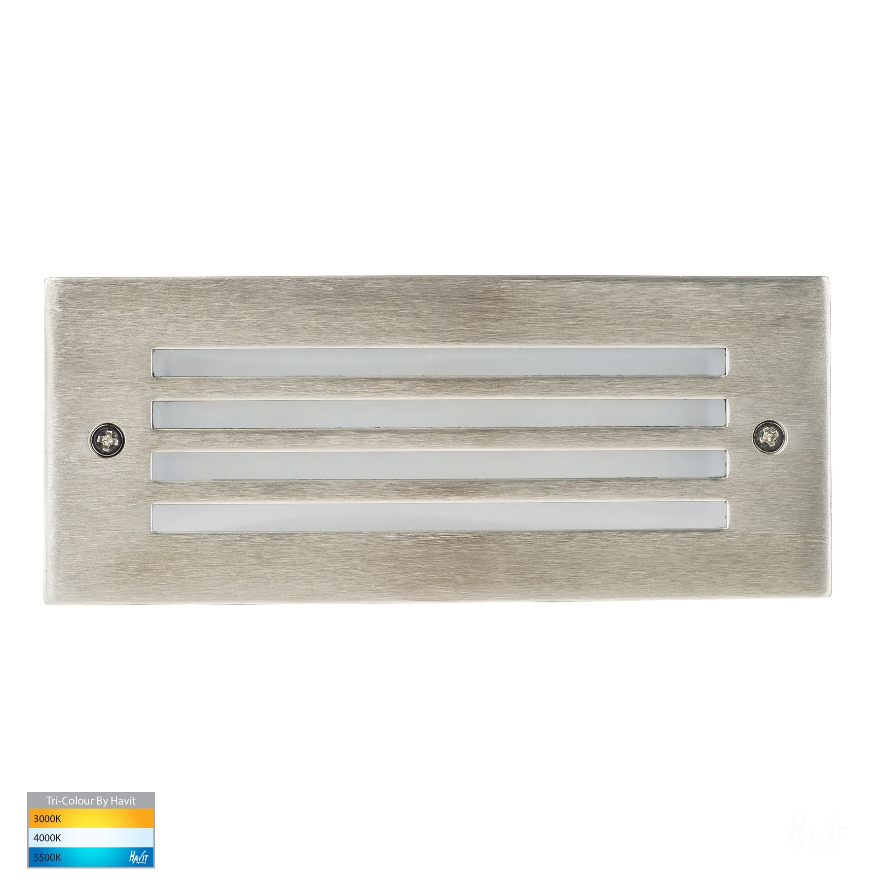 Bata 316 Stainless Steel LED Brick Light 3W 240V TRI Colour - HV3008T-SS316-240V