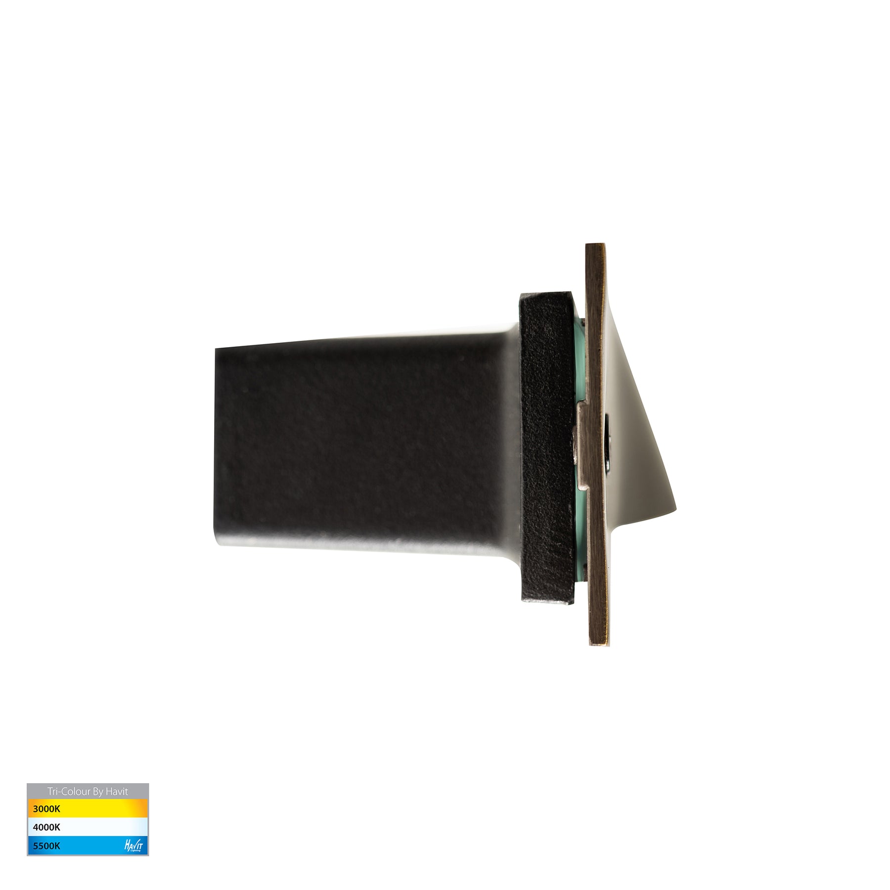 Corba LED Brick Light 3W 240V Tri Colour Antique Brass - HV3011T-AB-240V