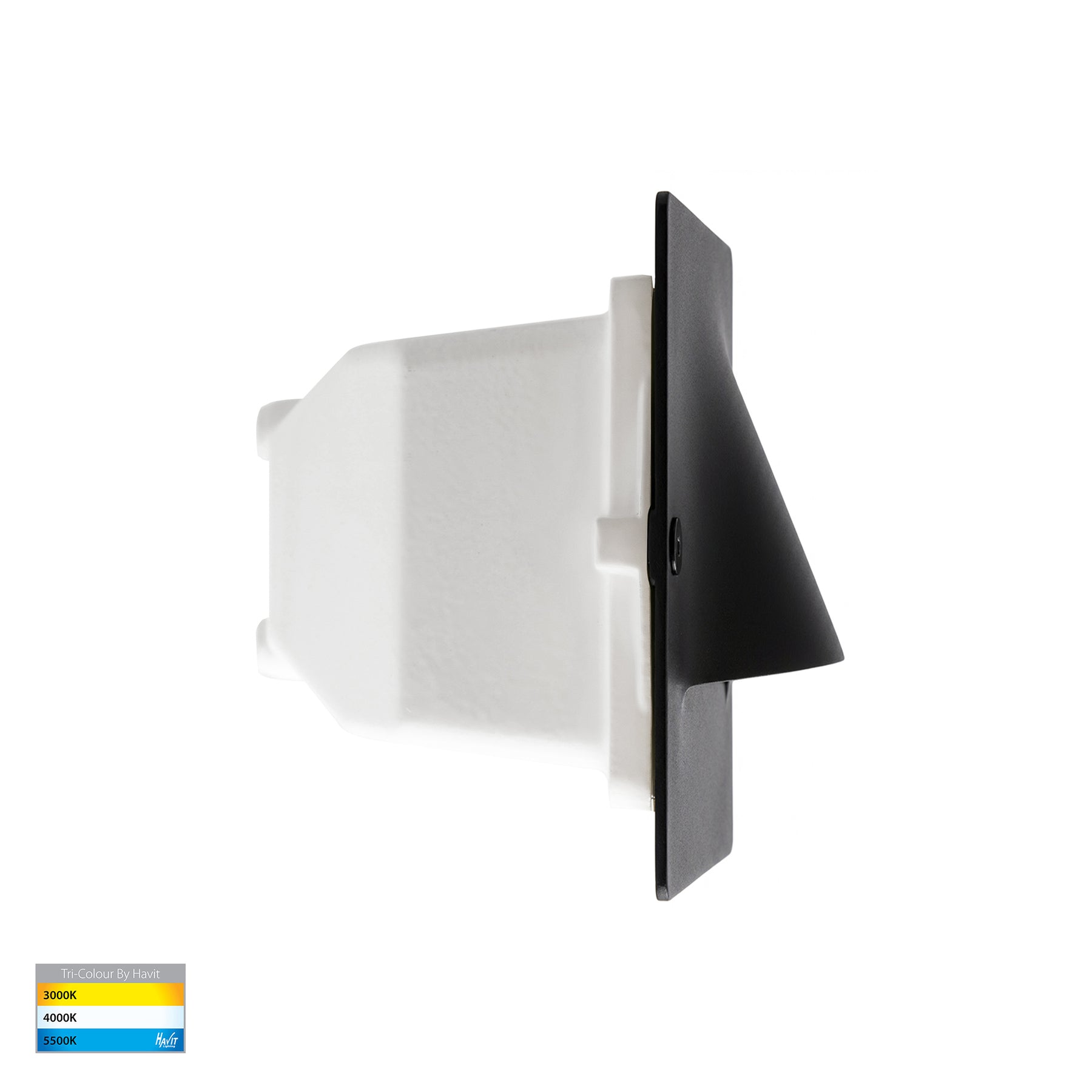 Corba LED Brick Light 10W 240V Tri Colour Black - HV3013T-BLK-240V