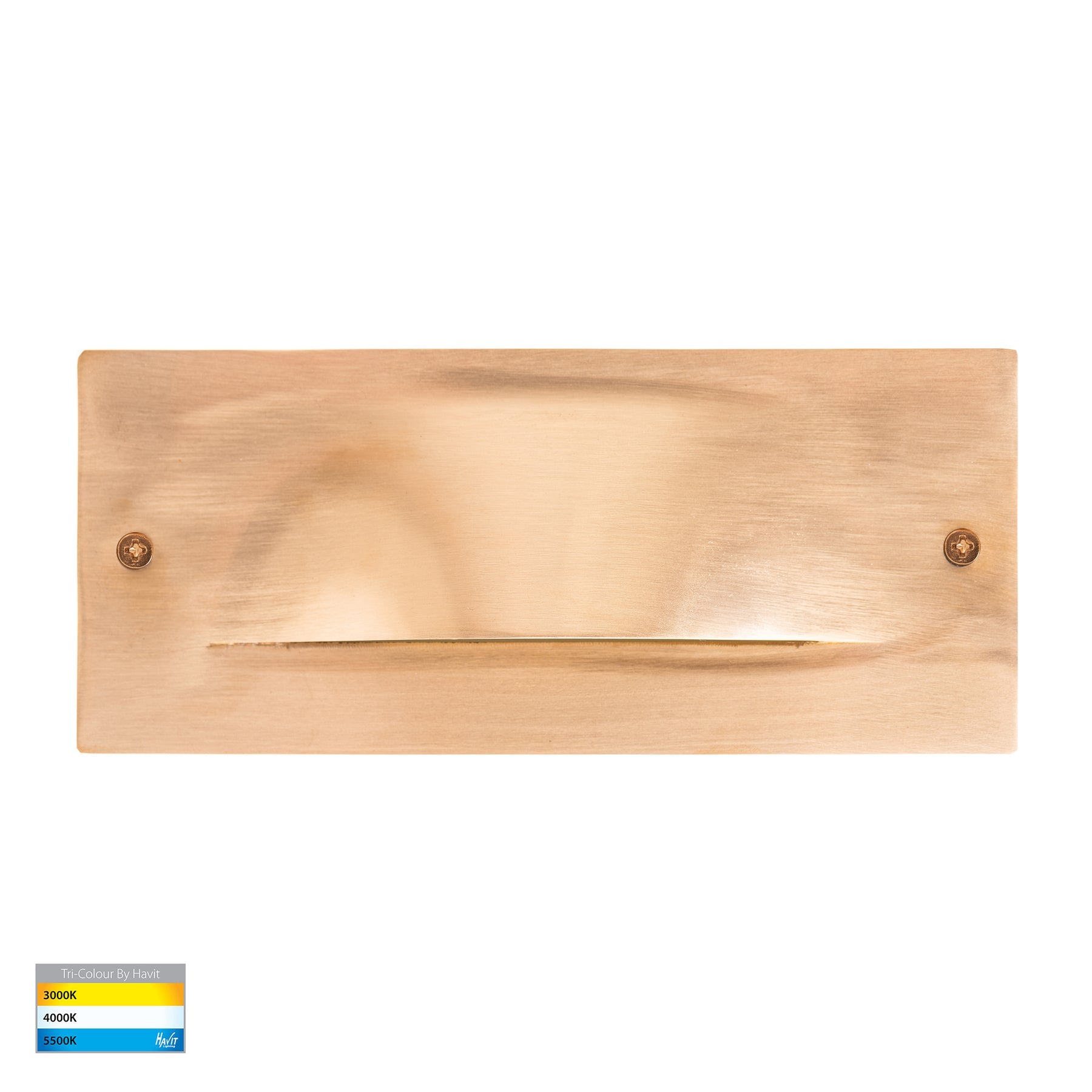 Corba LED Brick Light 10W 12V Tri Colour Brass - HV3013T-BR-12V