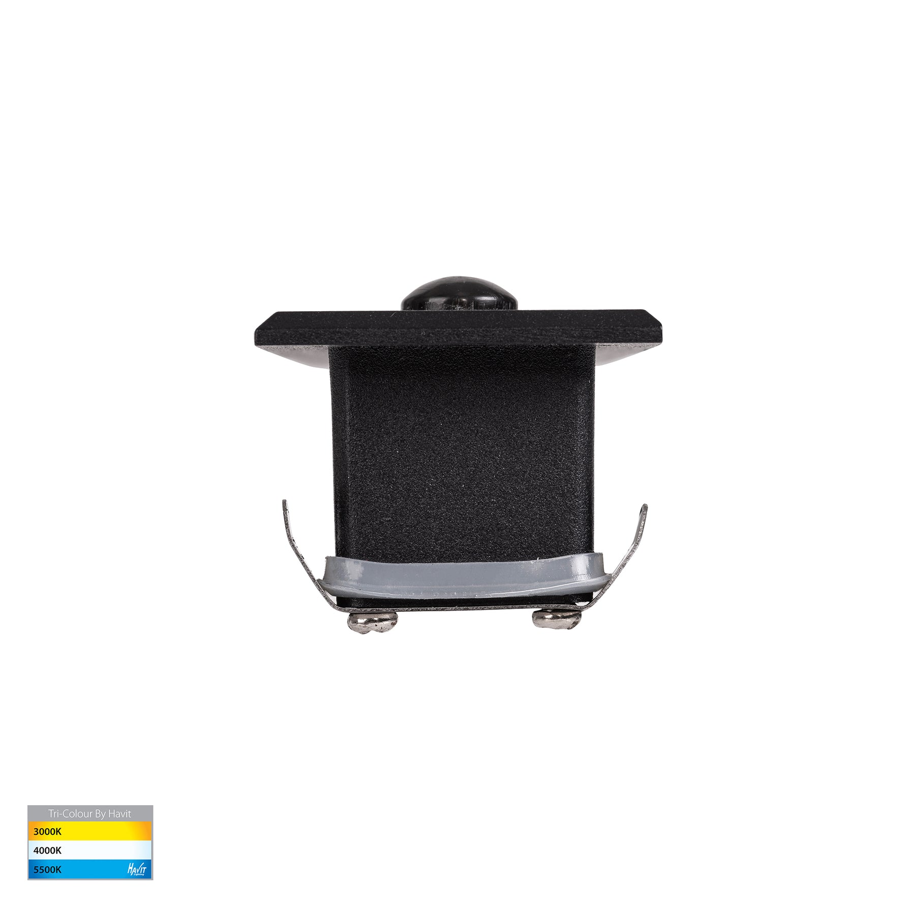 Paso LED Recessed Step Light With Sensor 240V 3W Tri Colour Black - HV3106T-BLK-240V-PIR