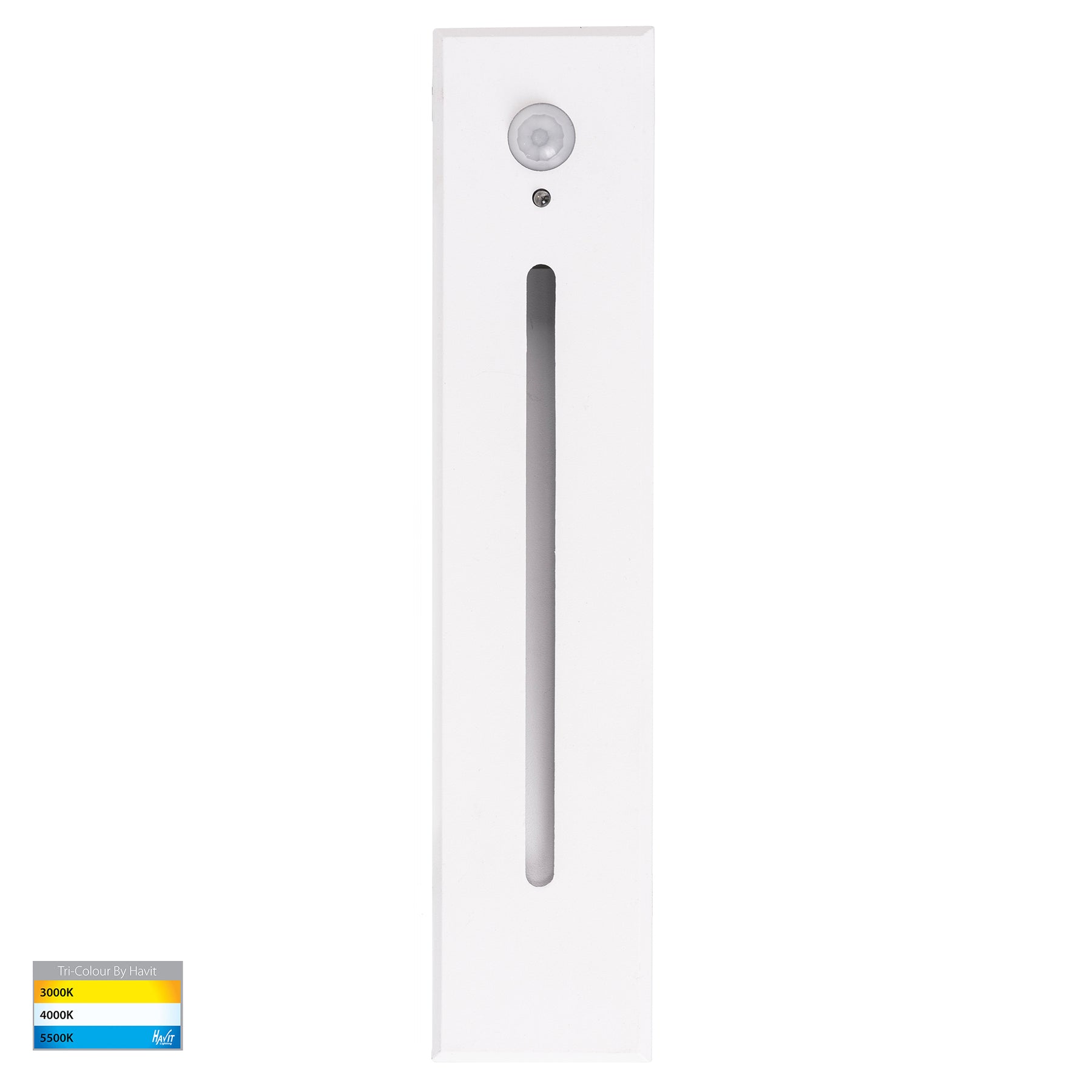 Paso LED Recessed Step Light With Sensor 240V 3W Tri Colour White - HV3106T-WHT-240V-PIR