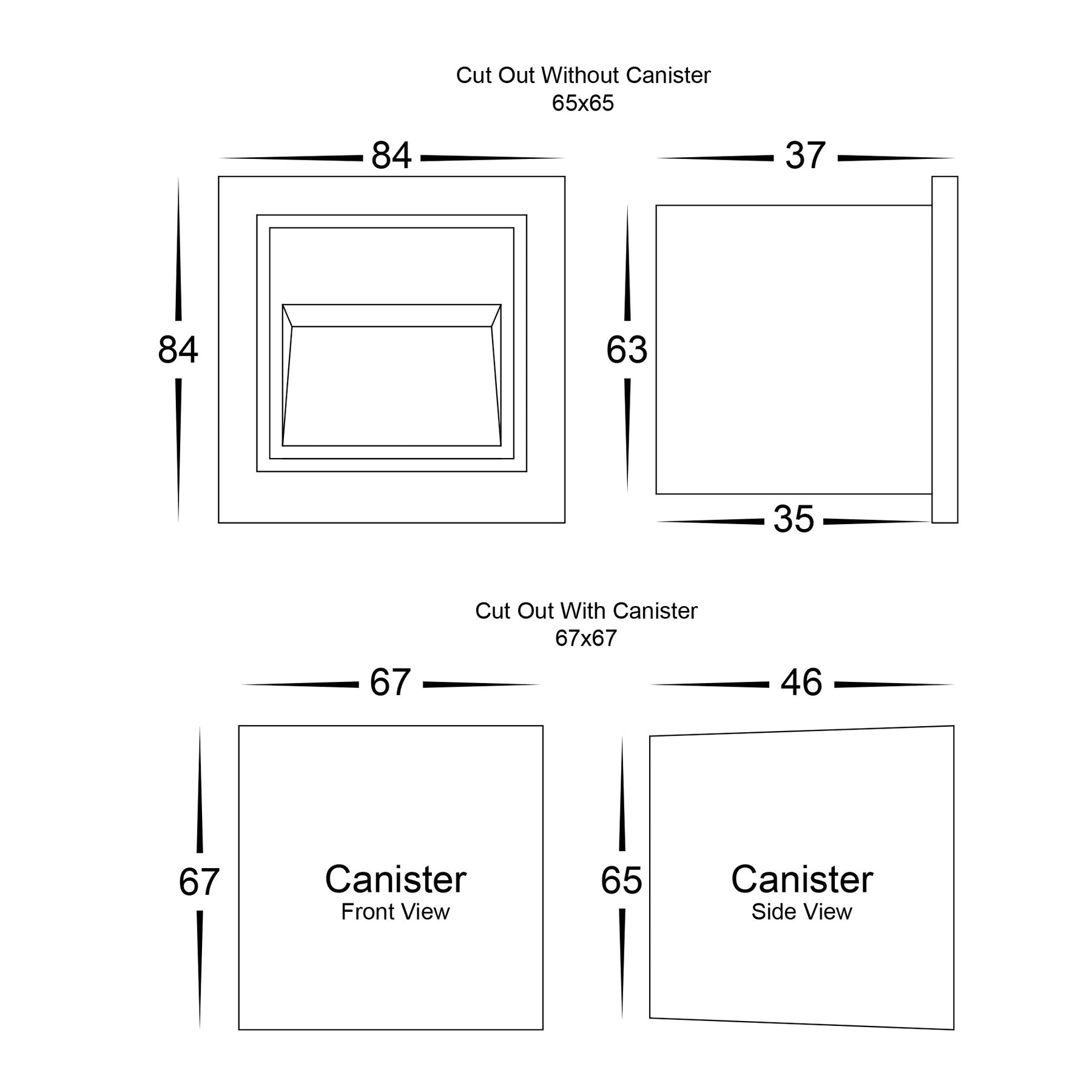 Trin Large LED Square Step Light 12V 3W Tri Colour White - HV3112T-WHT-12V