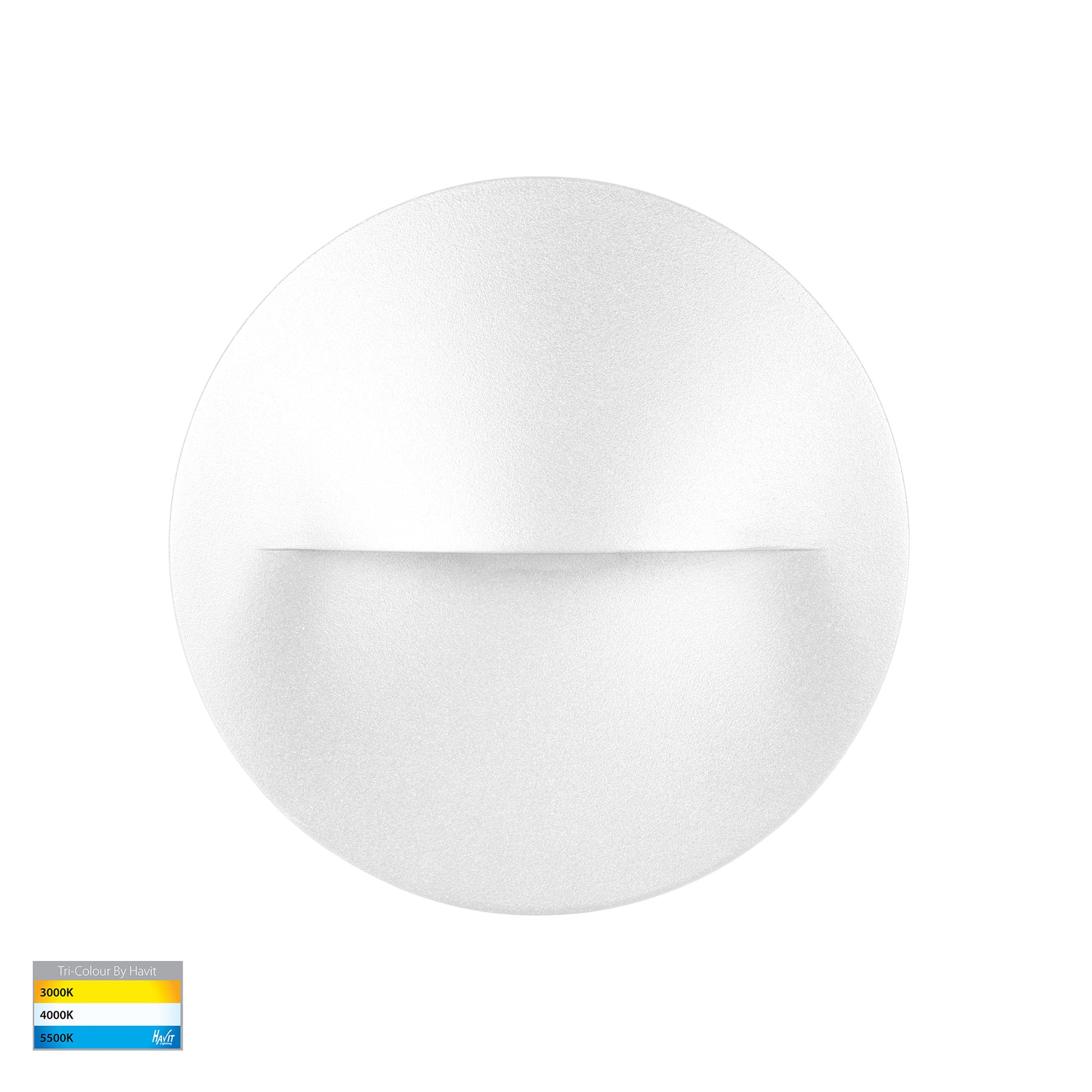 Lisca Round LED Wall Light 240V 3W 3CCT White - HV3227T-WHT-240V