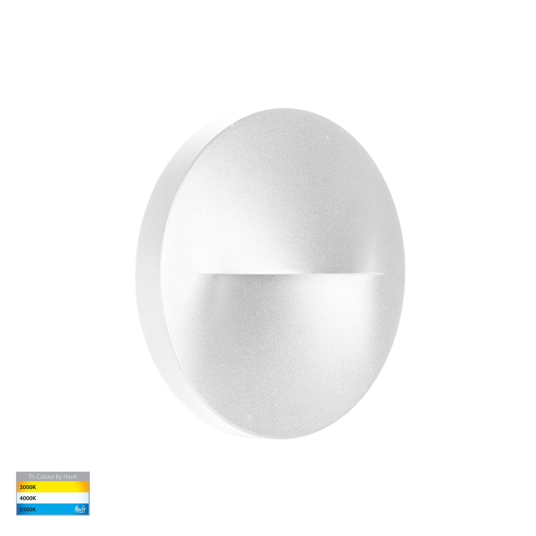 Lisca Round LED Wall Light 240V 3W 3CCT White - HV3227T-WHT-240V