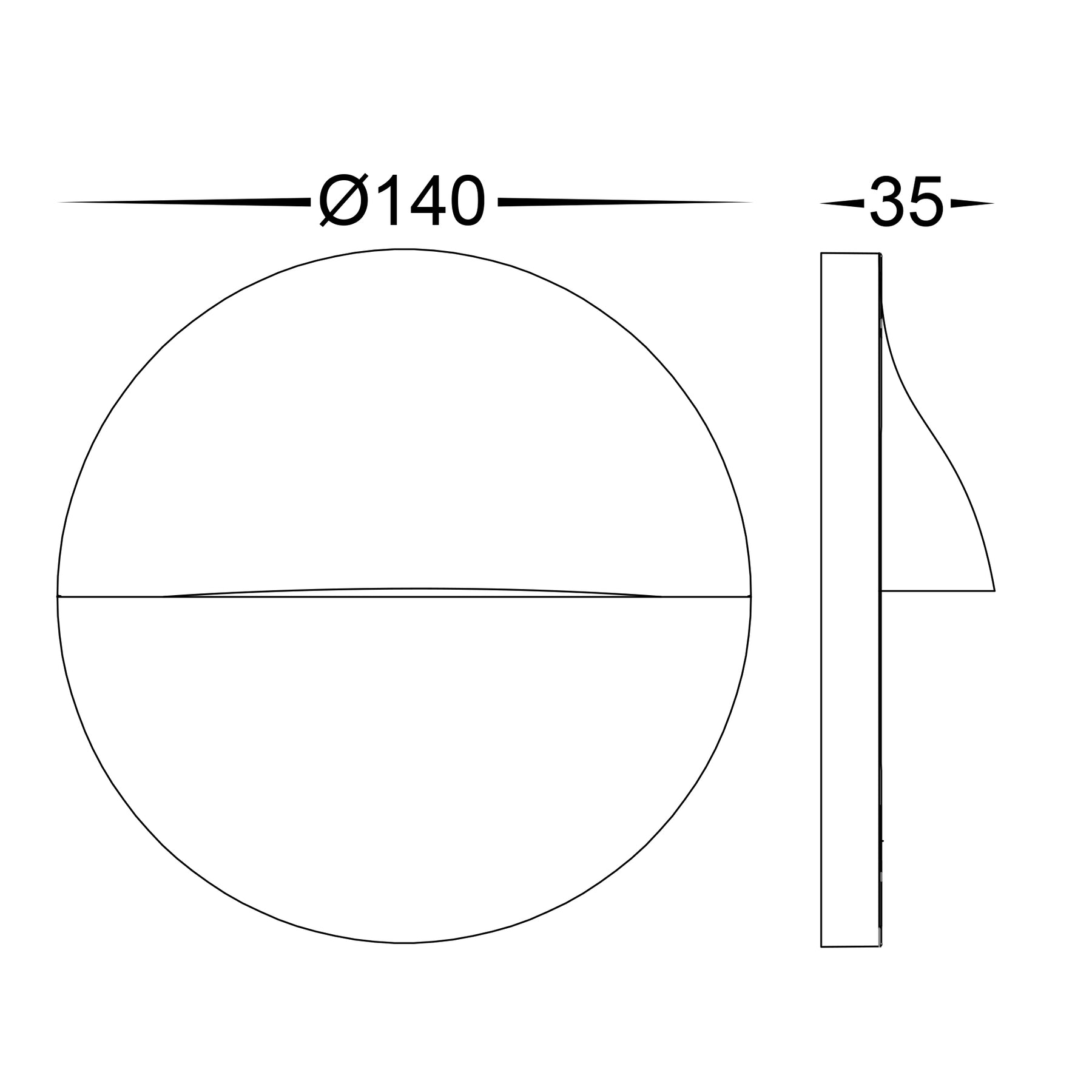 Lisca Round LED Wall Light 240V 3W 3CCT White - HV3227T-WHT-240V