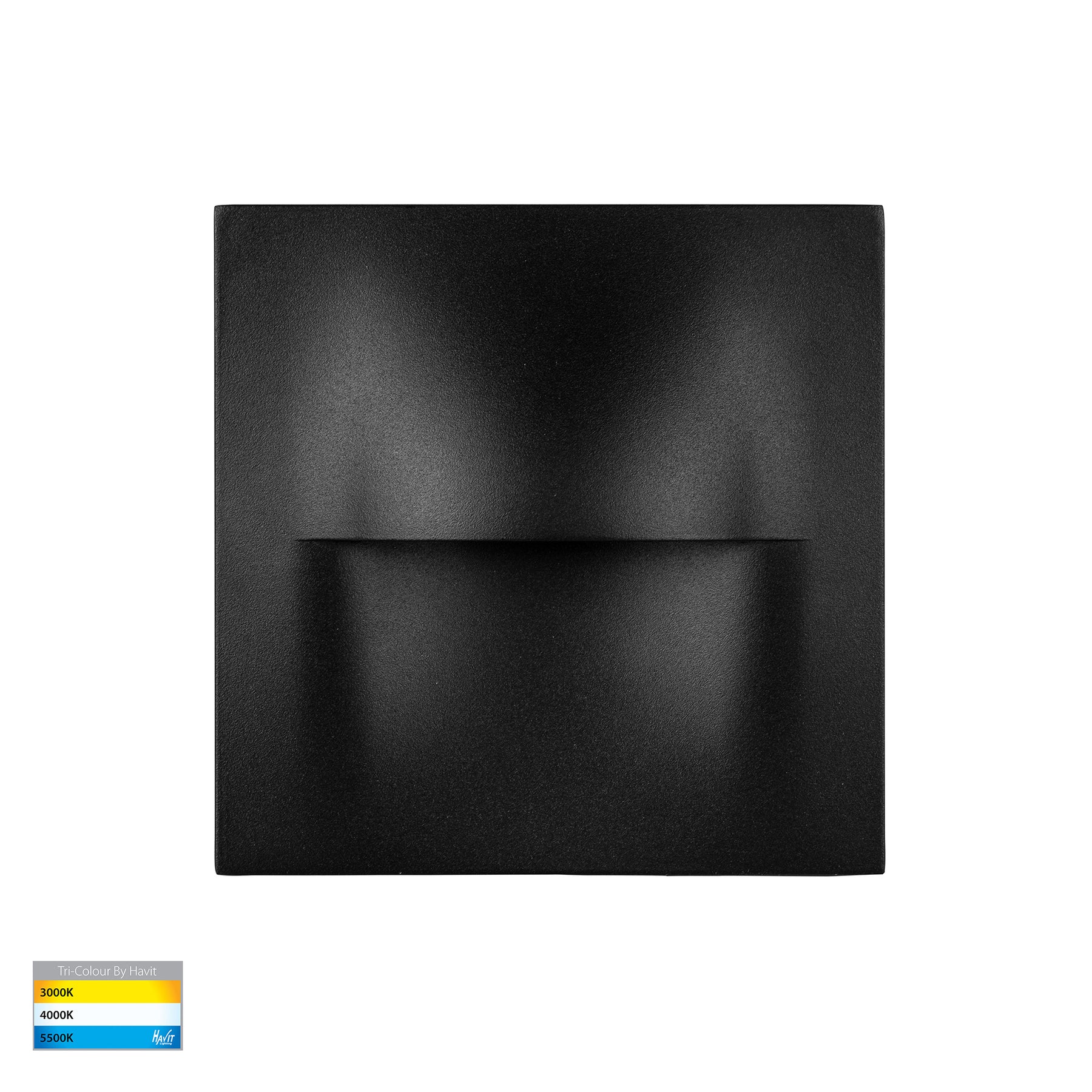 Lisca Square LED Wall Light 240V 3W 3CCT Black - HV3228T-BLK-240V