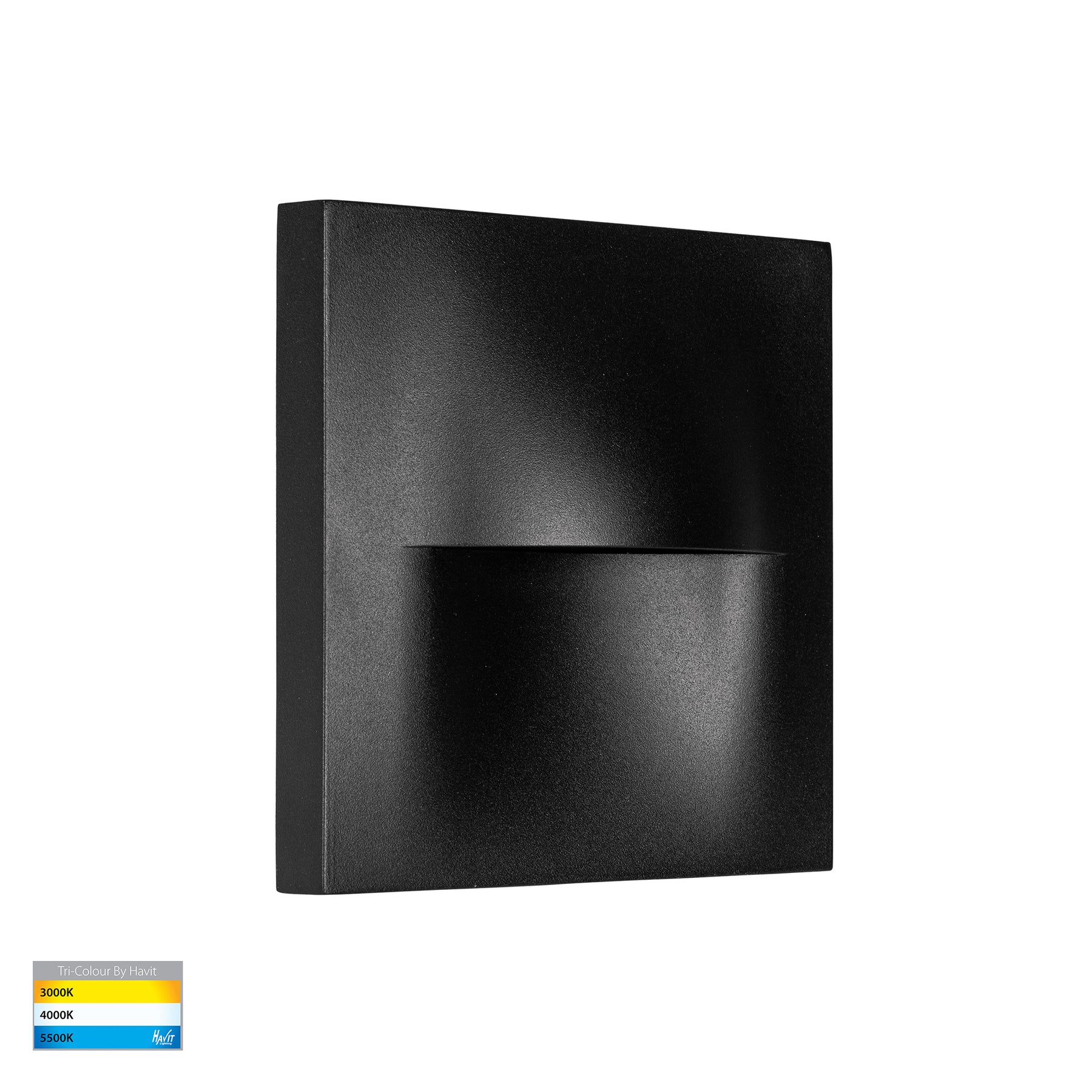 Lisca Square LED Wall Light 12V 3W 3CCT Black - HV3228T-BLK-12V