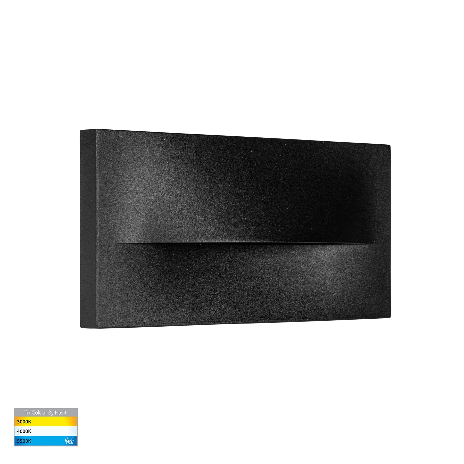 Lisca Rectangular LED Wall Light 240V 5W 3CCT Black - HV3229T-BLK-240V
