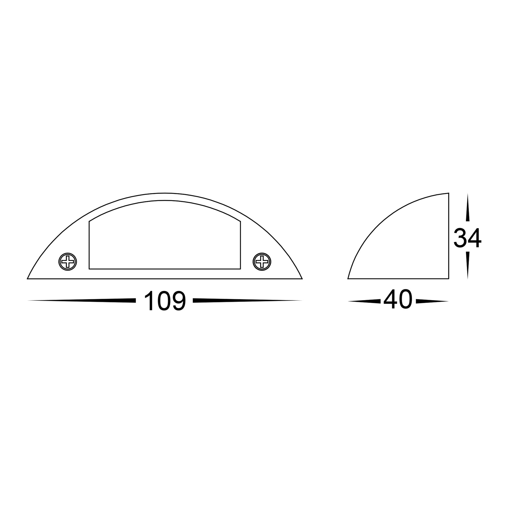 Curva LED Step Light Solid Brass Black 12V 3W Tri Colour - HV3251T-BLK-12V