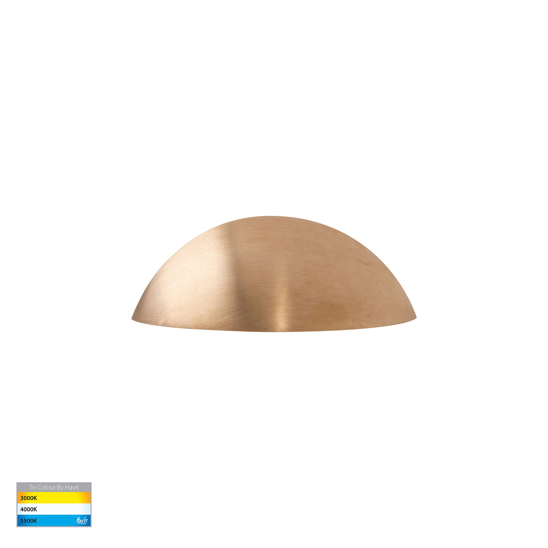 Curva LED Step Light Solid Brass White 12V 3W Tri Colour - HV3251T-BR-12V