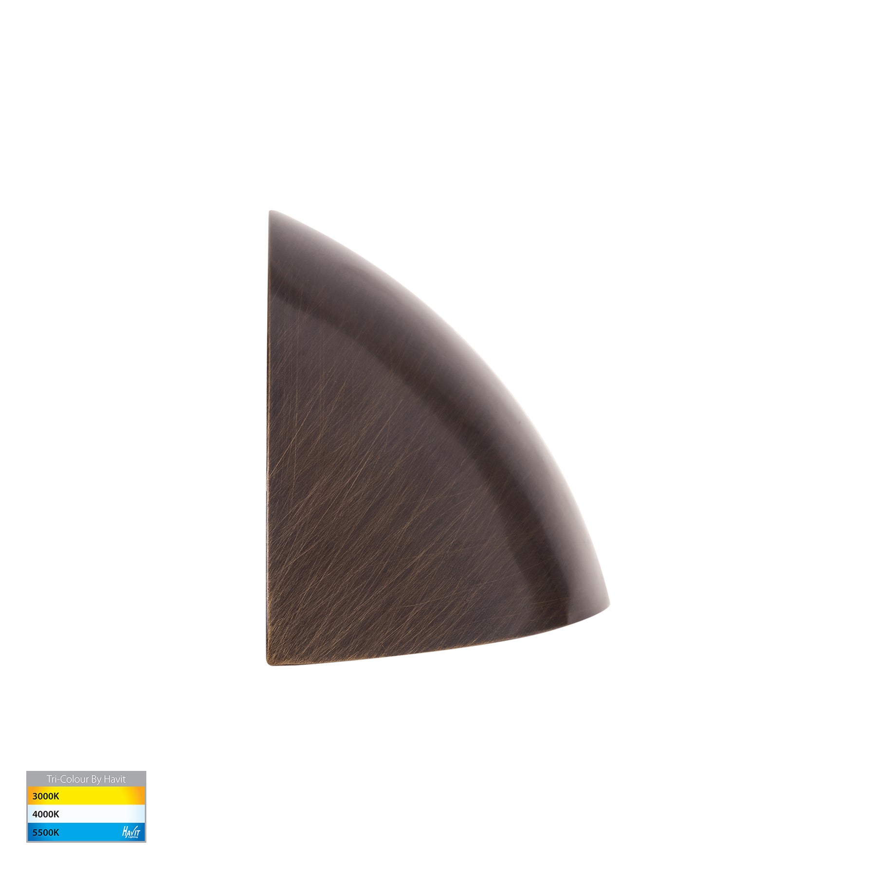 Curva LED Step Light Antique Brass 12V 5W Tri Colour - HV3252T-AB-12V