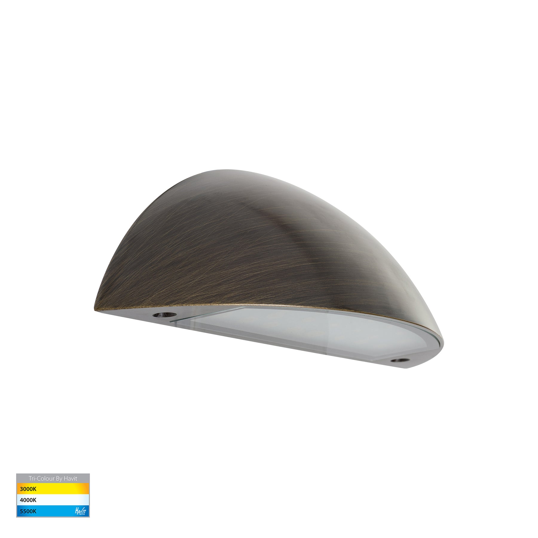 Curva LED Step Light Antique Brass 12V 5W Tri Colour - HV3252T-AB-12V