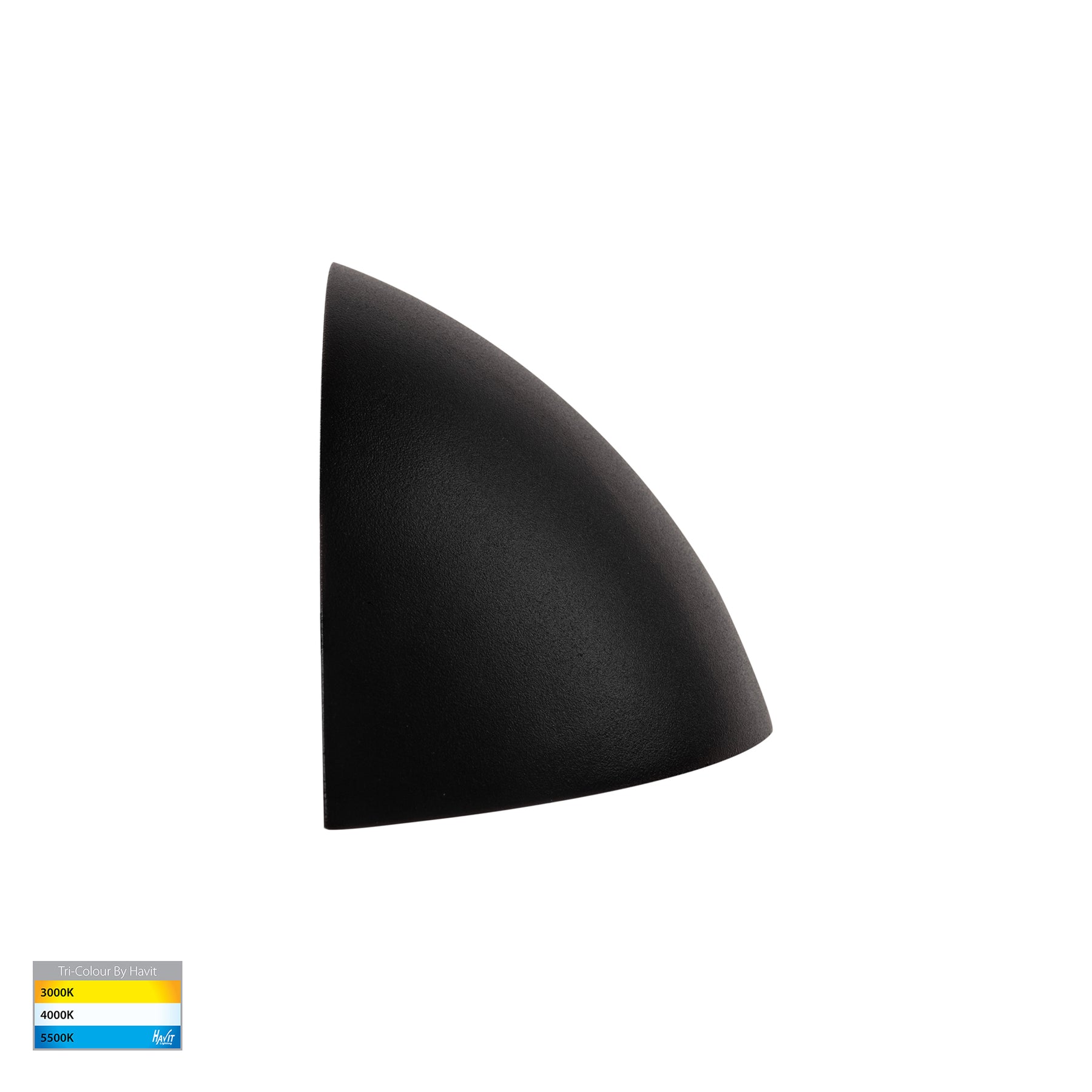 Curva LED Step Light Solid Brass Black 12V 5W Tri Colour - HV3252T-BLK-12V