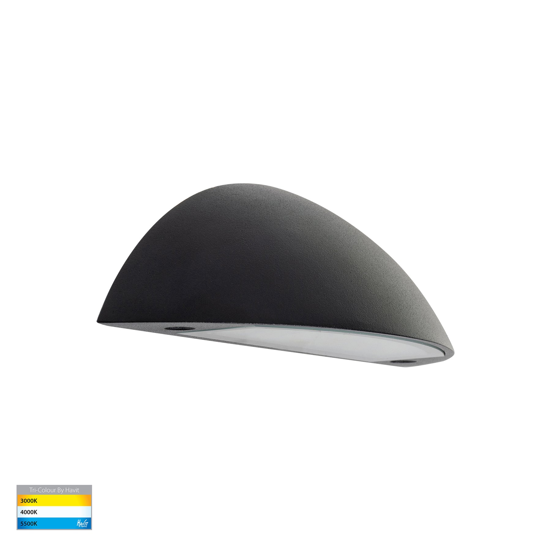 Curva LED Step Light Solid Brass Black 12V 5W Tri Colour - HV3252T-BLK-12V