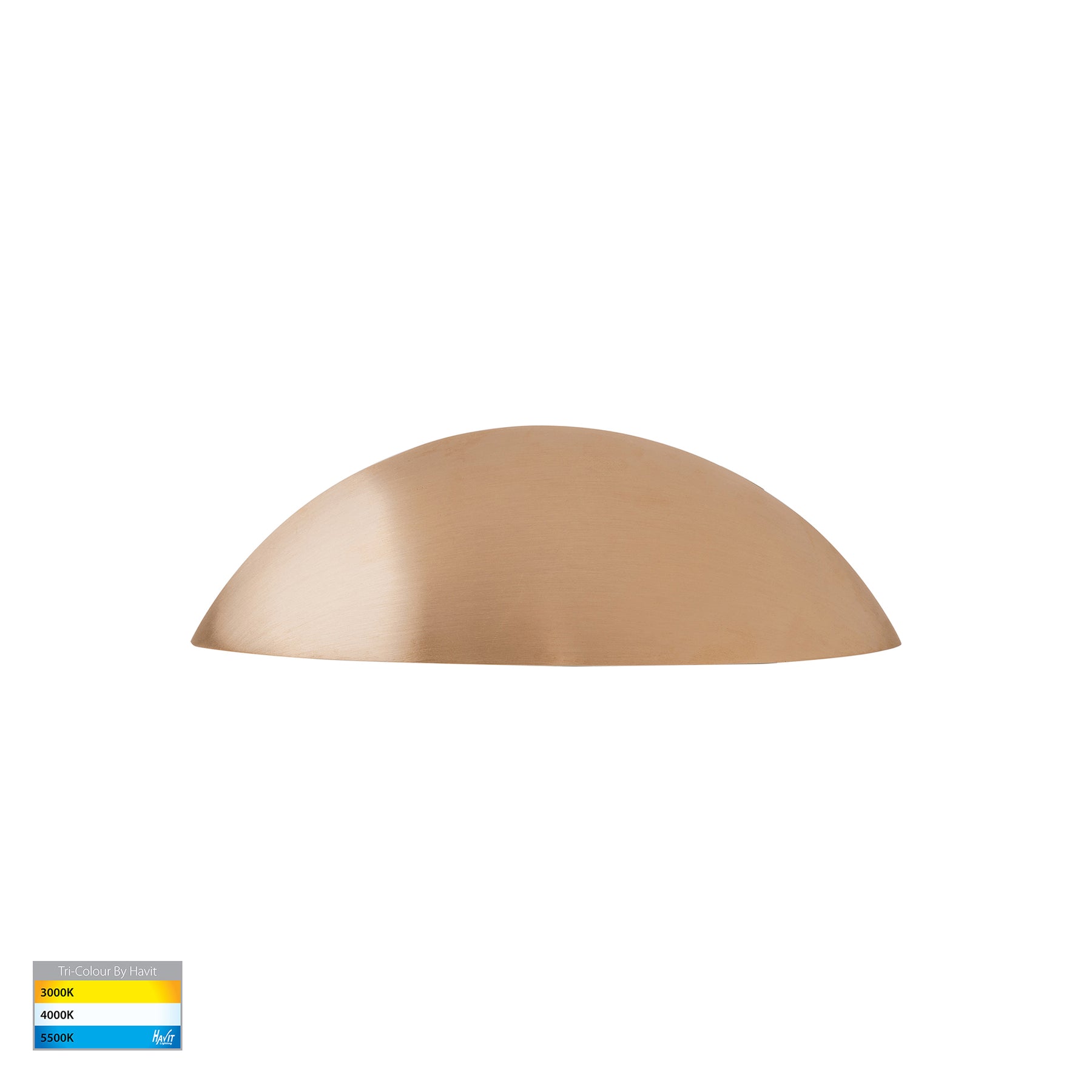 Curva LED Step Light Solid Brass 12V 5W Tri Colour - HV3252T-BR-12V