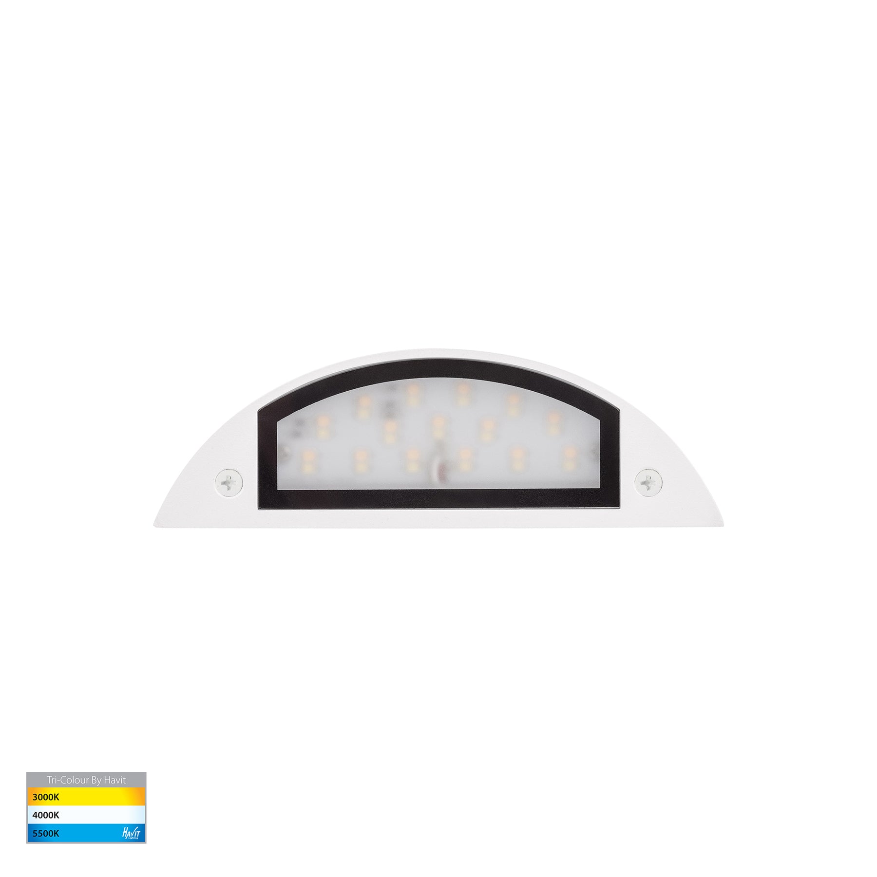 Curva LED Step Light Solid Brass White 12V 5W Tri Colour - HV3252T-WHT-12V
