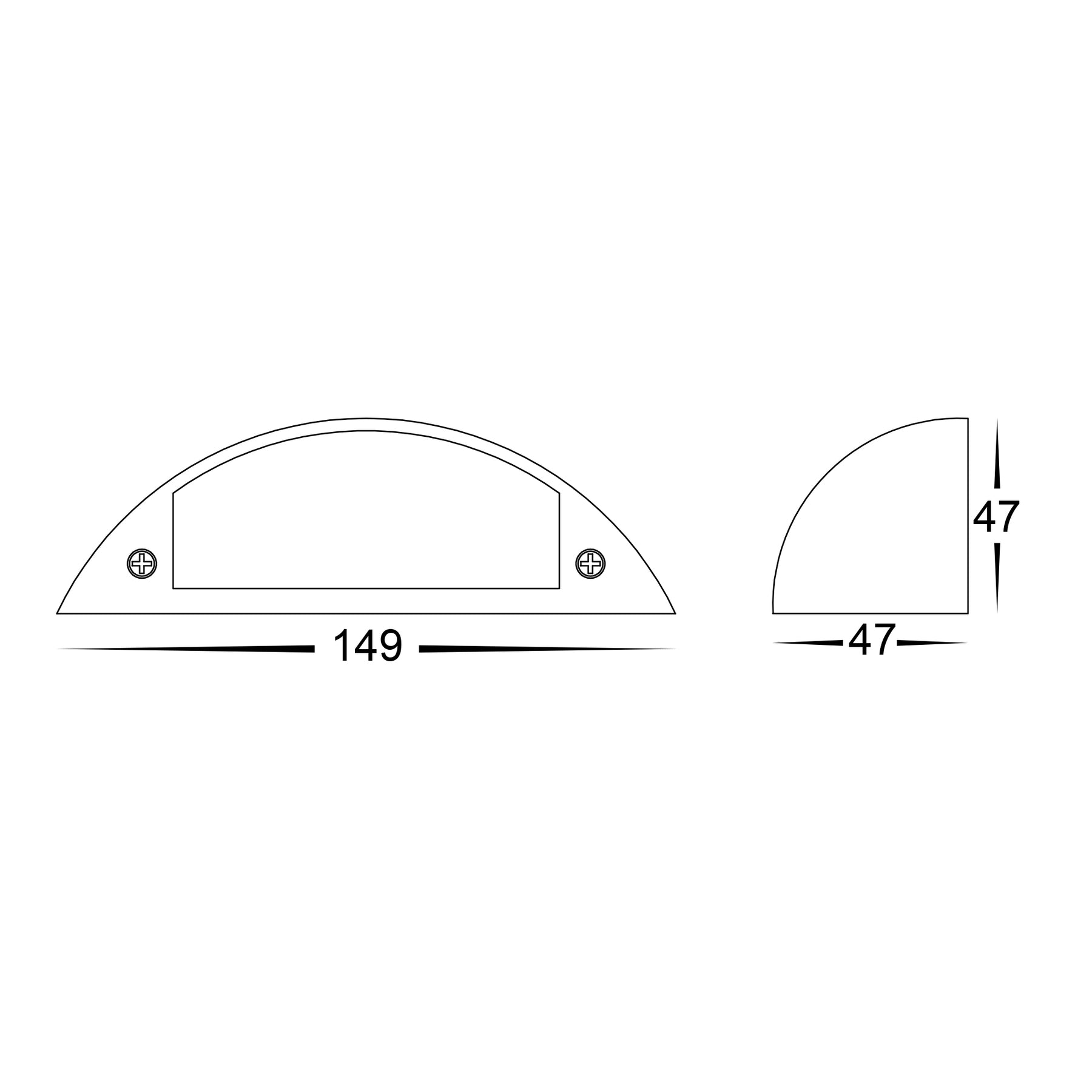 Curva LED Step Light Antique Brass 12V 5W Tri Colour - HV3252T-AB-12V
