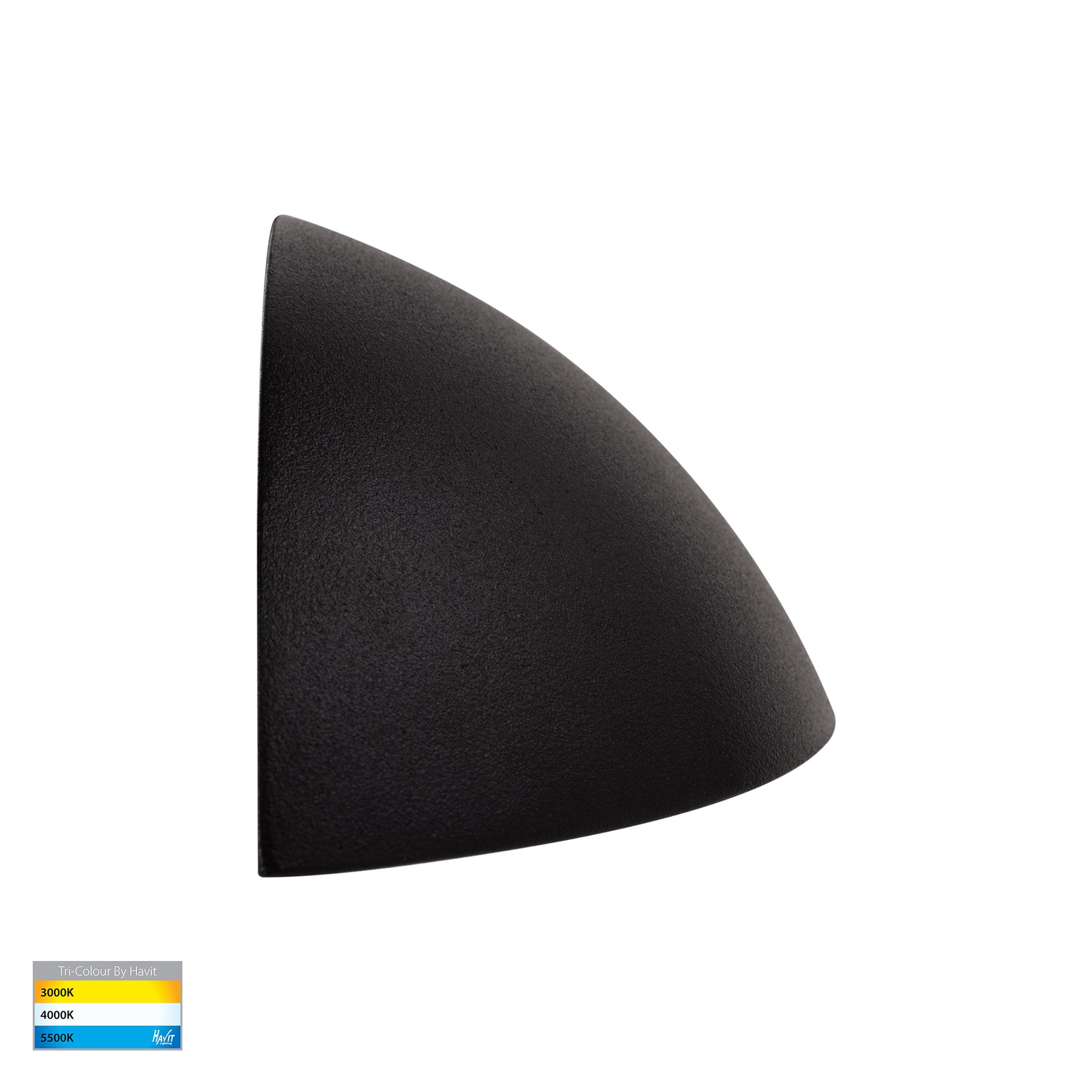 Curva LED Step Light Solid Brass Black 12V 7.5W Tri Colour - HV3253T-BLK-12V