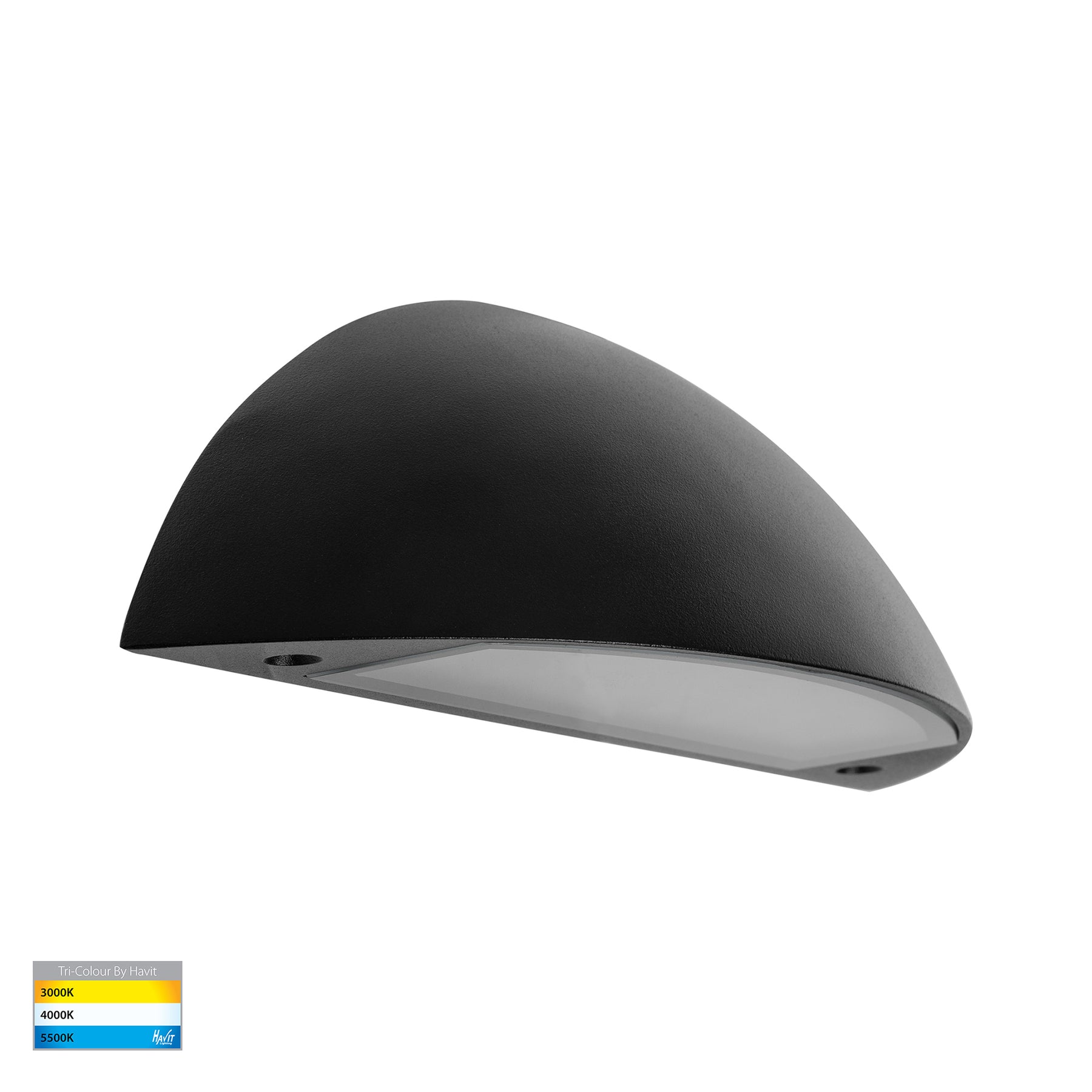 Curva LED Step Light Solid Brass Black 12V 7.5W Tri Colour - HV3253T-BLK-12V