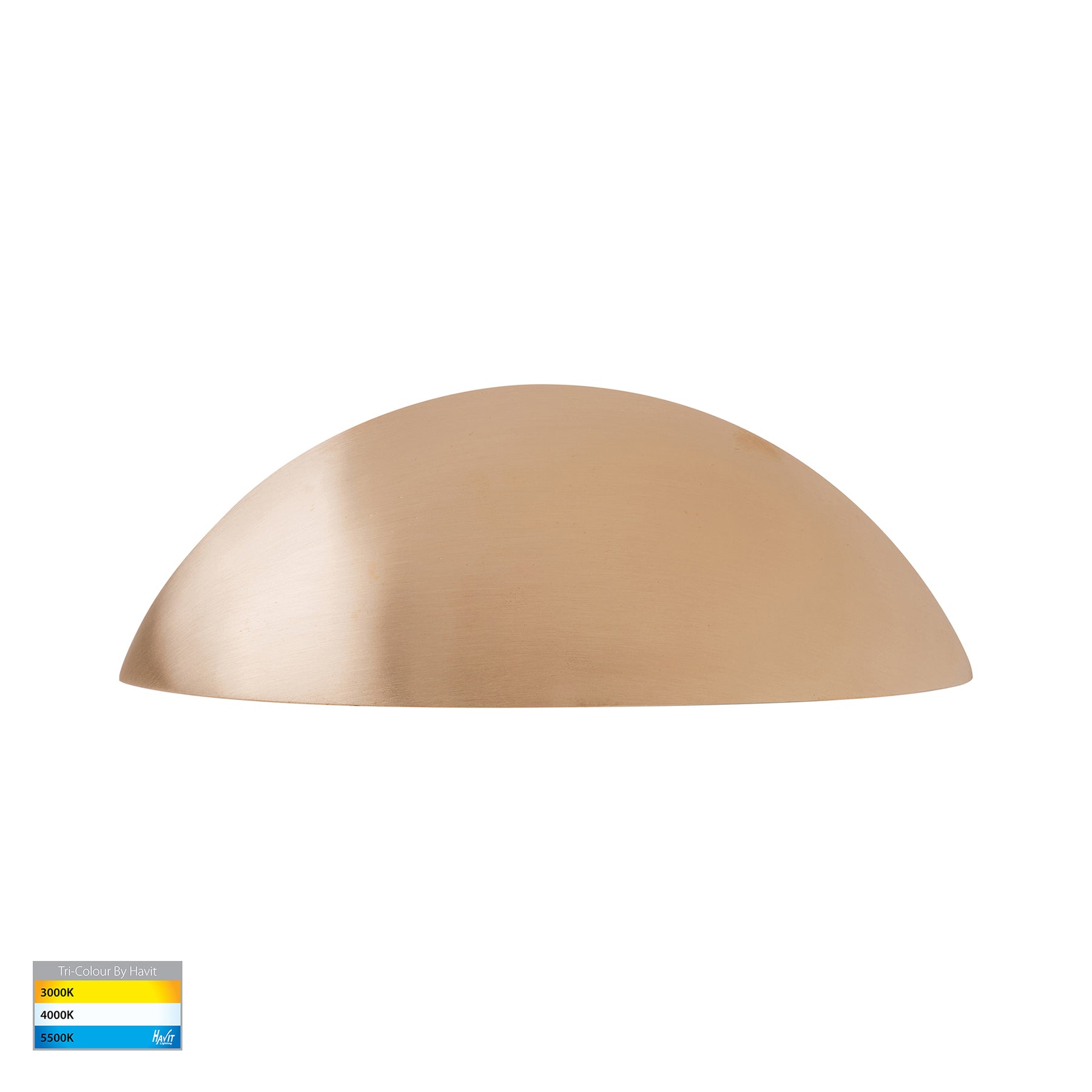 Curva LED Step Light Solid Brass 12V 7.5W Tri Colour - HV3253T-BR-12V
