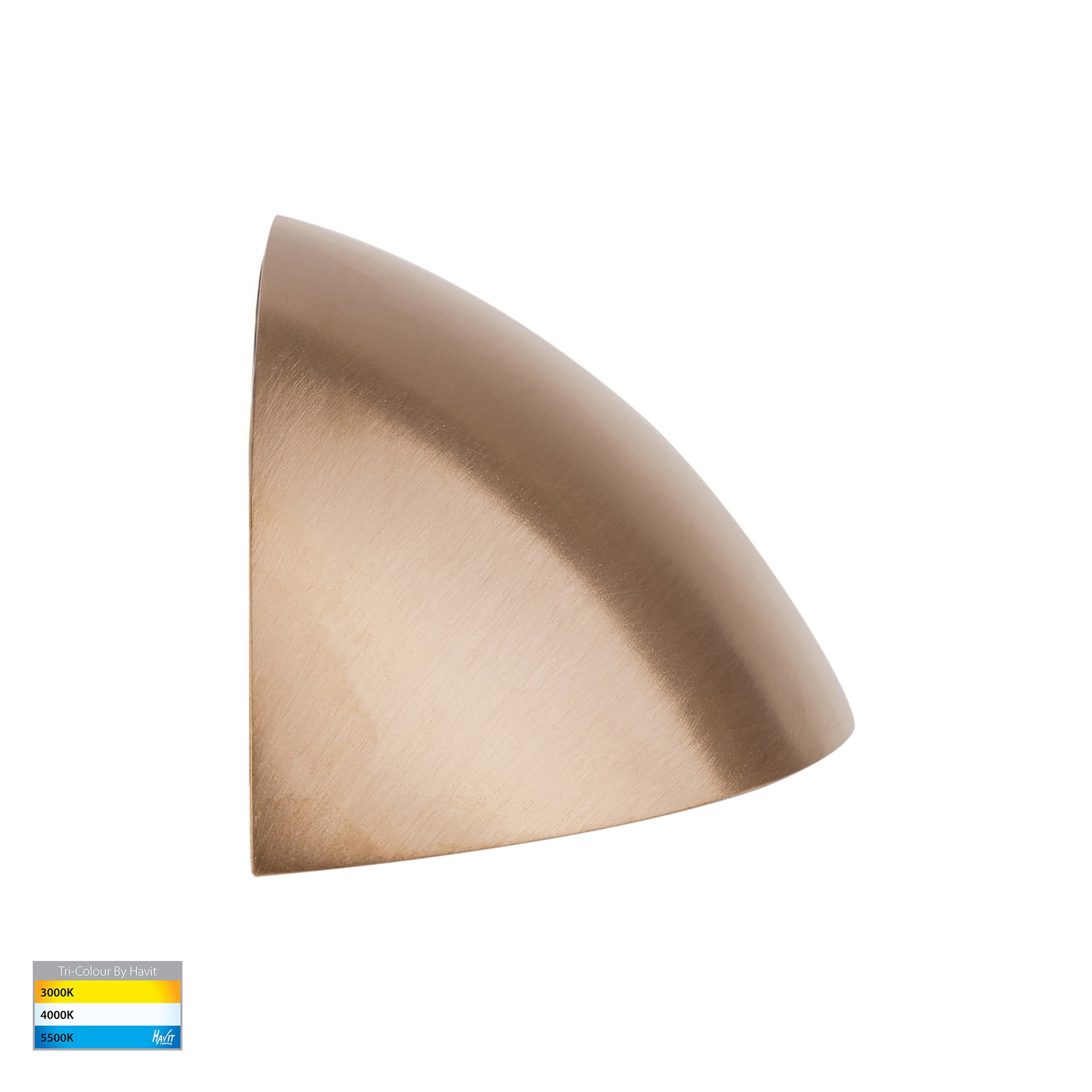 Curva LED Step Light Solid Brass 12V 7.5W Tri Colour - HV3253T-BR-12V