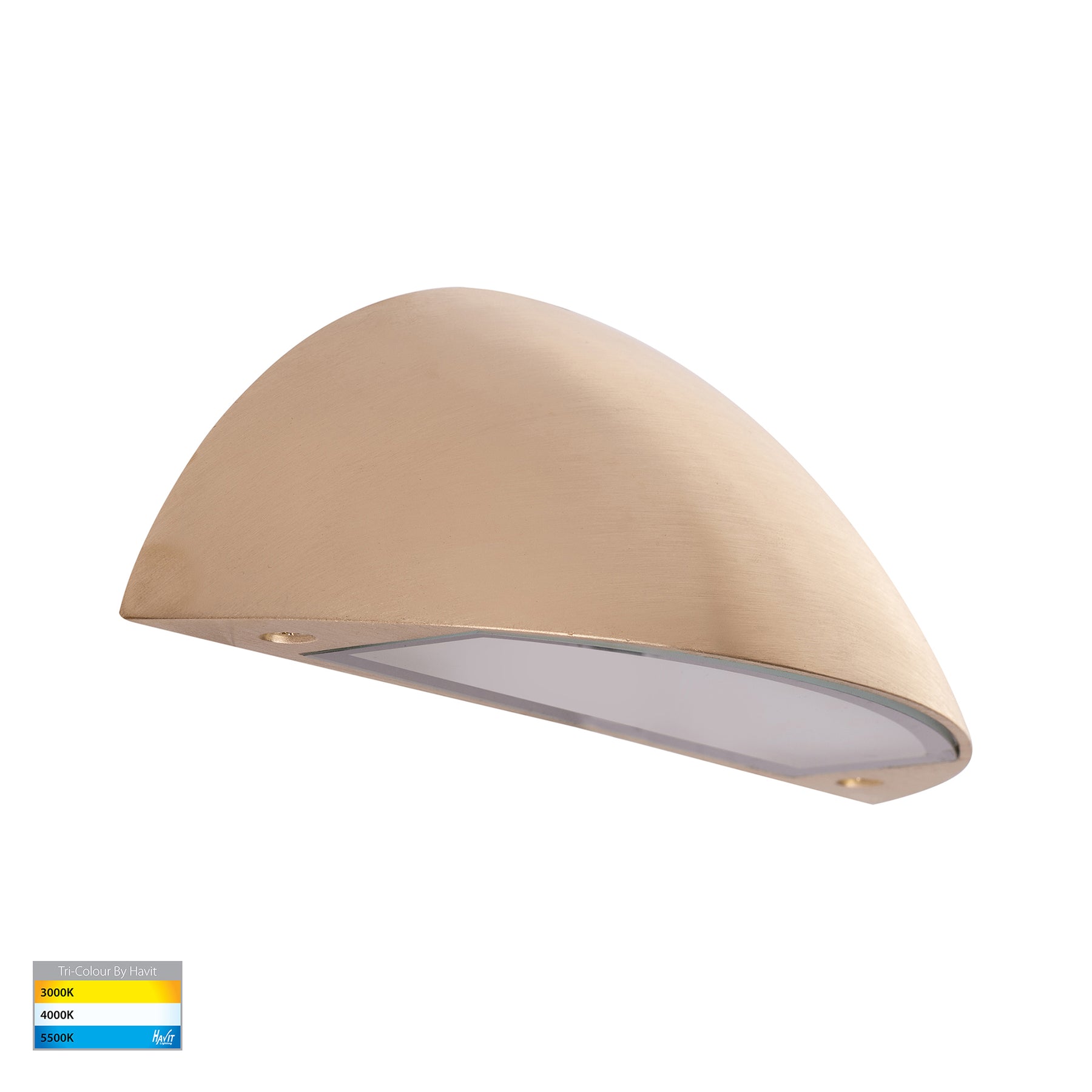 Curva LED Step Light Solid Brass 12V 7.5W Tri Colour - HV3253T-BR-12V
