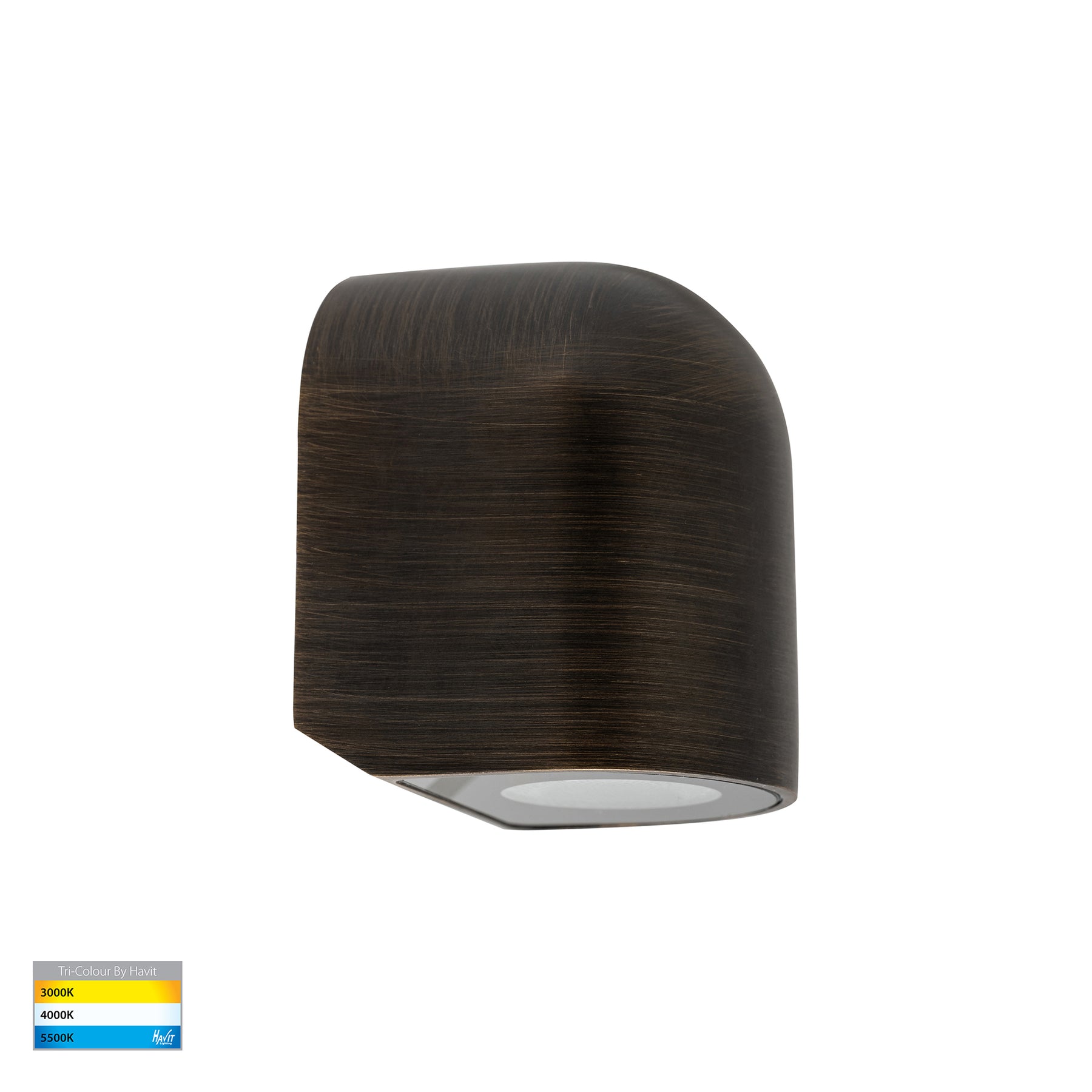 Patra LED Surface Mounted Wall Light 12V 1.5W Tri Colour Antique Brass - HV3284T-AB-12V