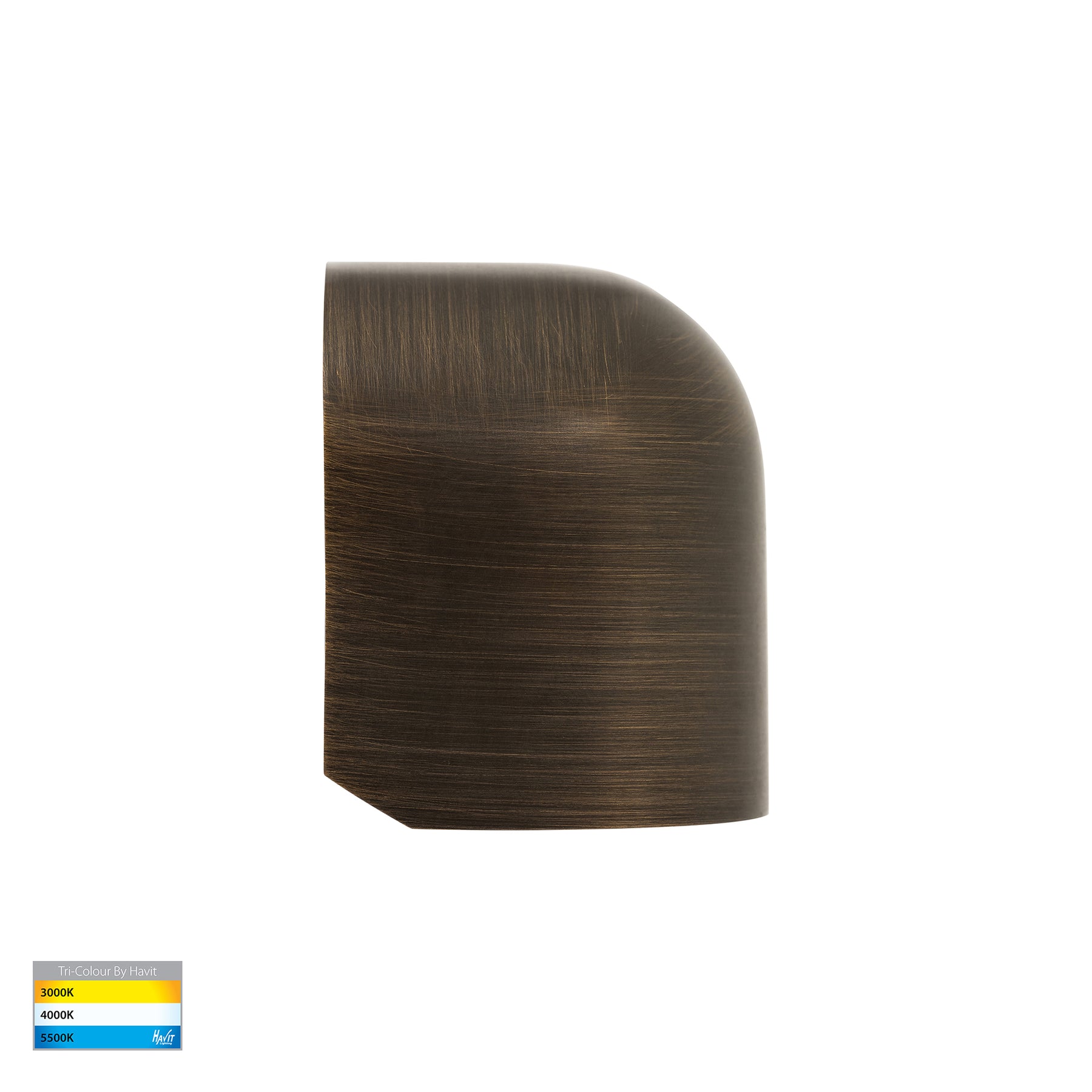 Patra LED Surface Mounted Wall Light 12V 1.5W Tri Colour Antique Brass - HV3284T-AB-12V