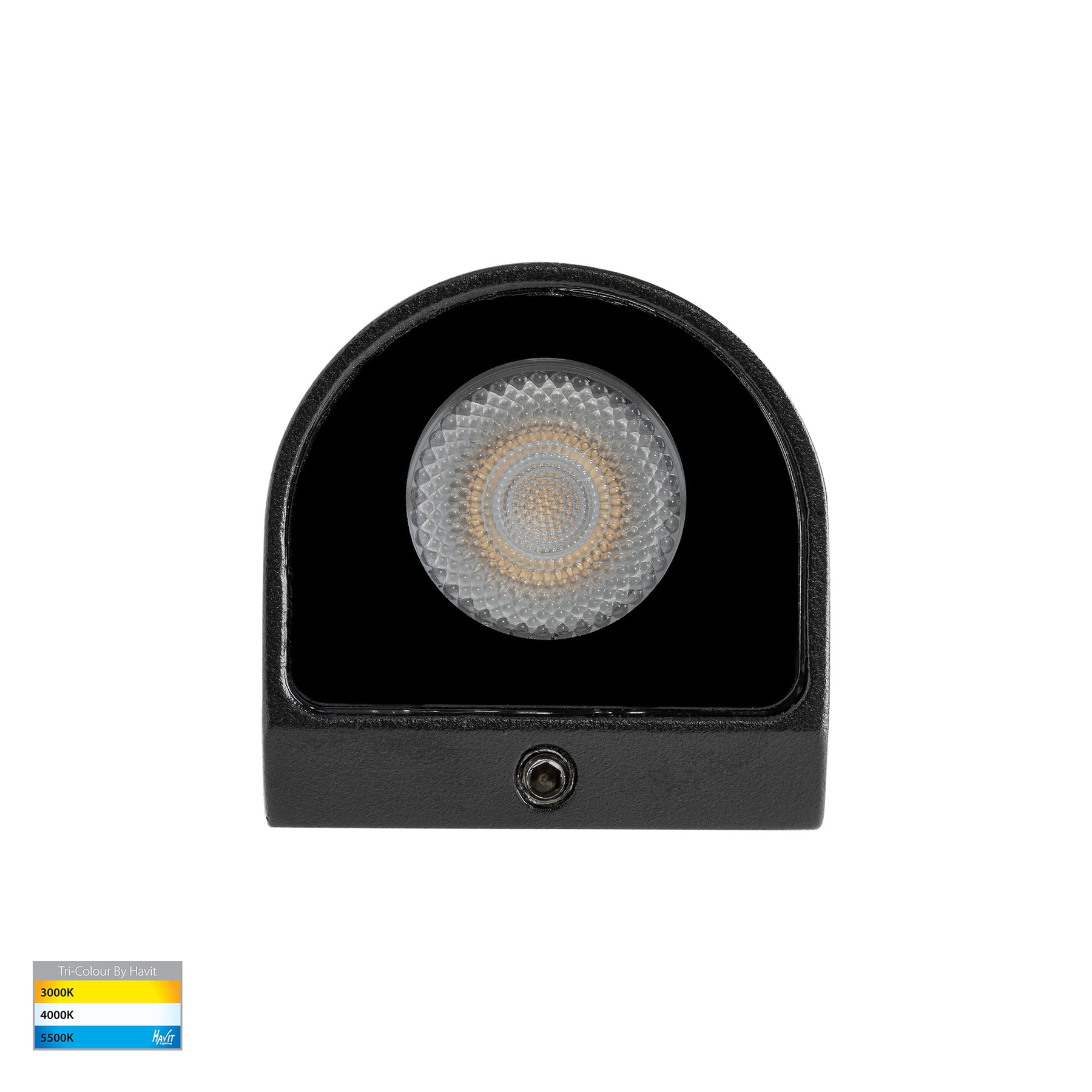 Patra LED Surface Mounted Wall Light 12V 1.5W Tri Colour Matt Black - HV3284T-BLK-12V