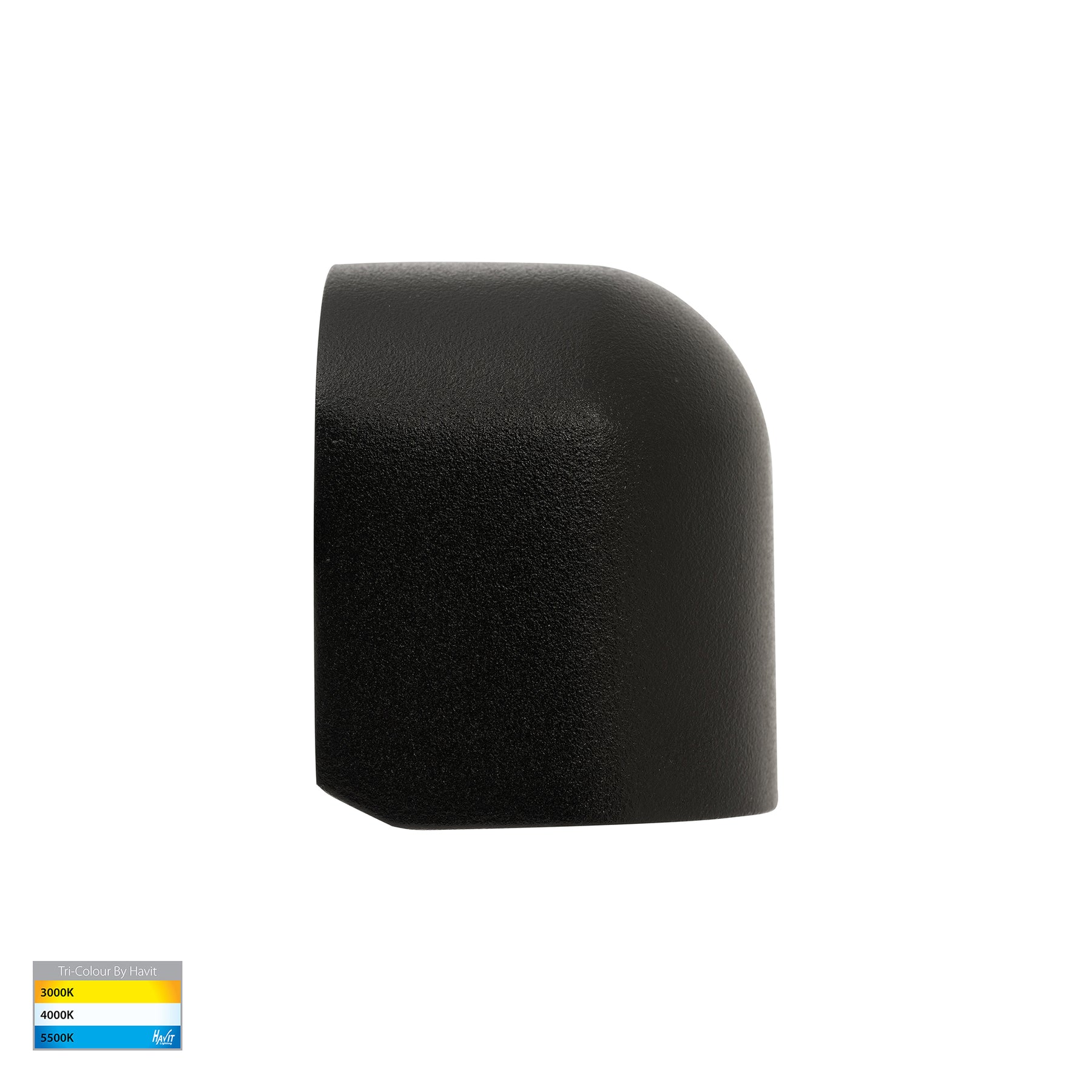 Patra LED Surface Mounted Wall Light 12V 1.5W Tri Colour Matt Black - HV3284T-BLK-12V