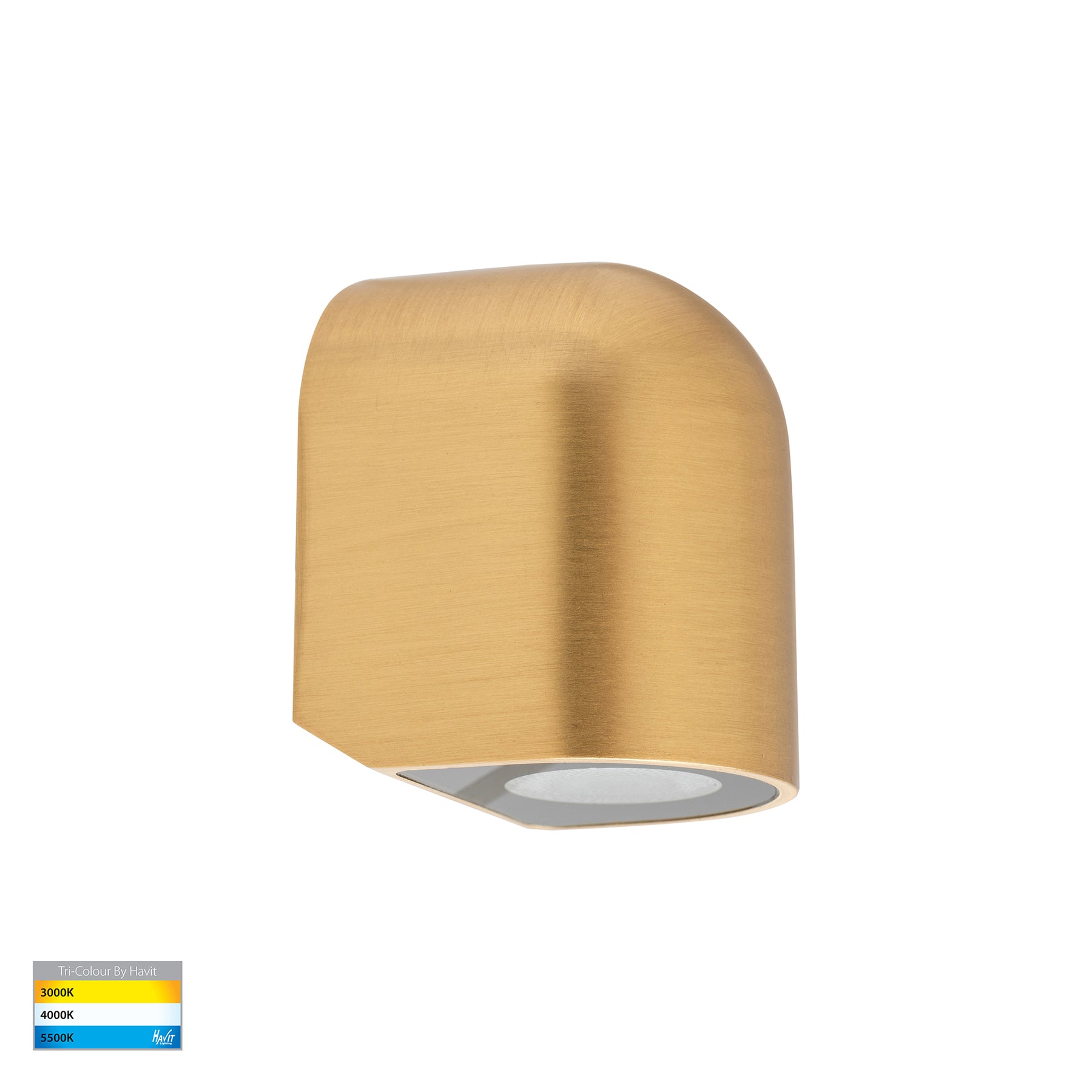 Patra LED Surface Mounted Wall Light 12V 1.5W Tri Colour Brass - HV3284T-BR-12V