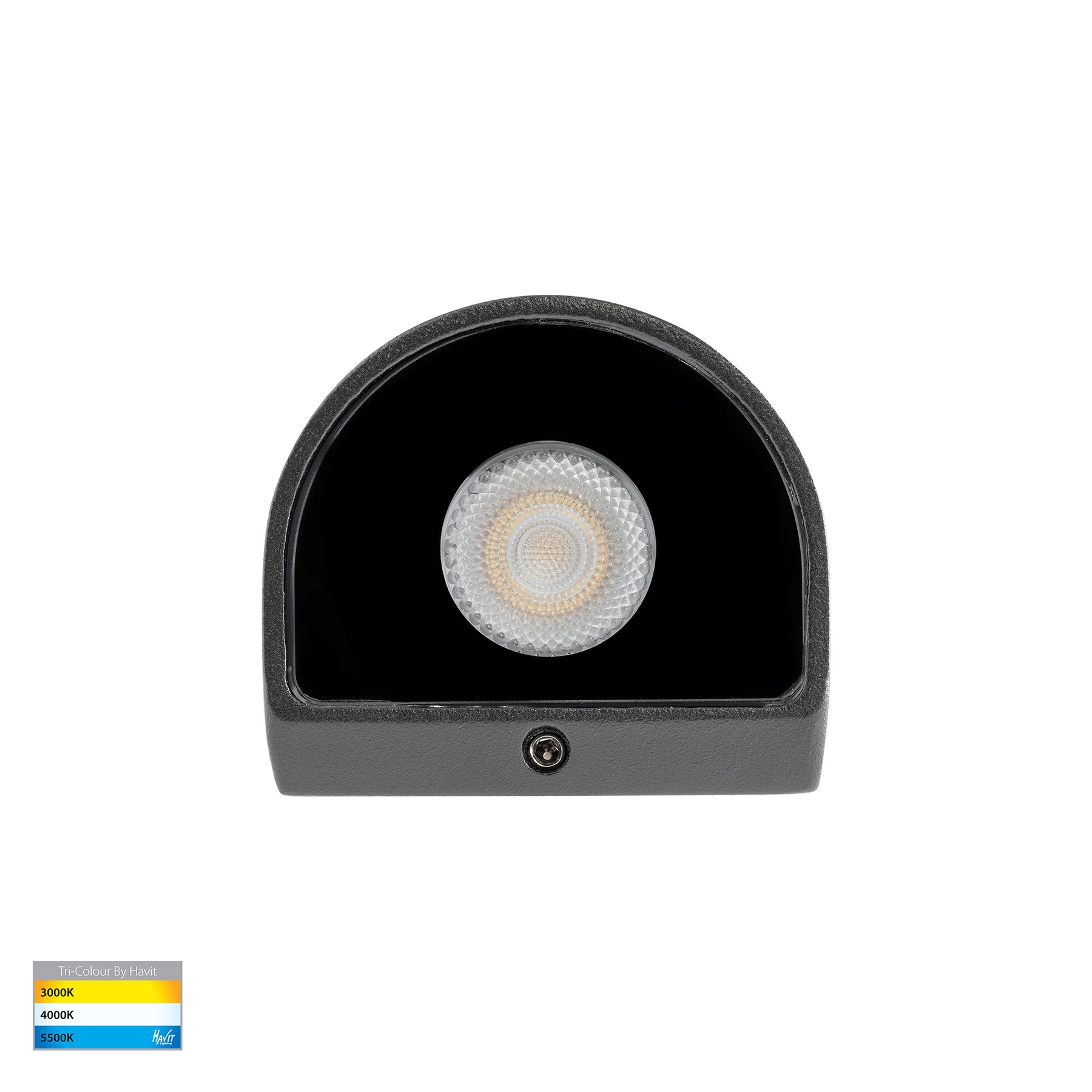 Kaval LED Surface Mounted Wall Light 12V 1.5W Tri Colour Matt Black - HV3285T-BLK-12V