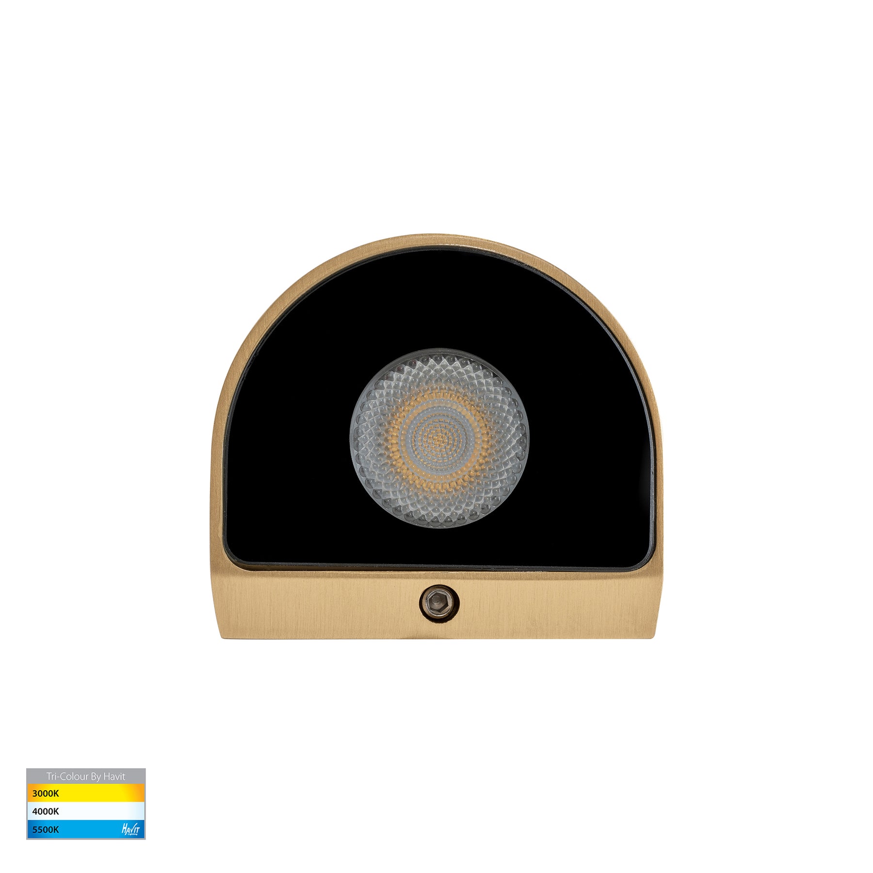Kaval LED Surface Mounted Wall Light 12V 1.5W Tri Colour Brass - HV3285T-BR-12V