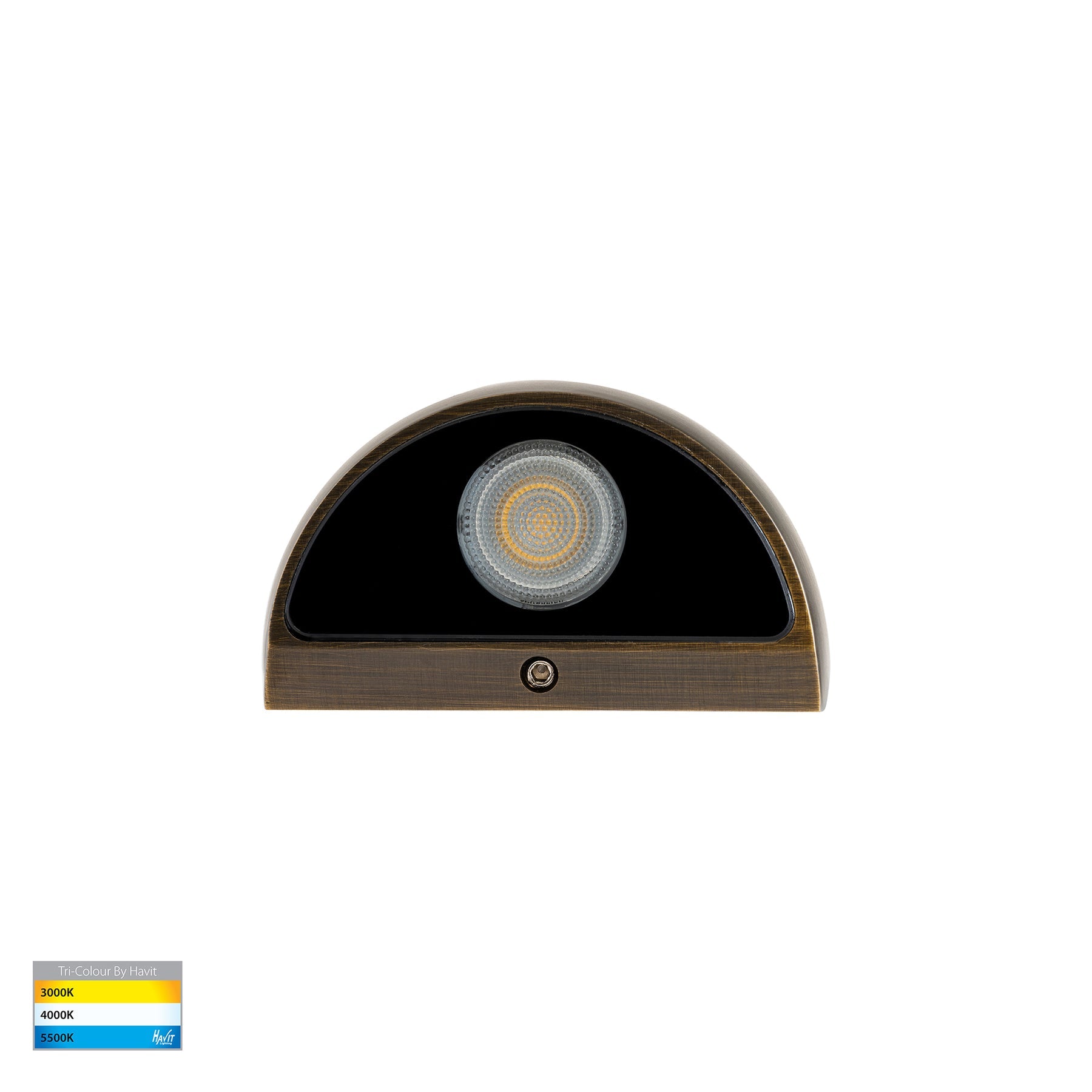Serres LED Surface Mounted Wall Light 12V 1.5W Tri Colour Antique Brass - HV3286T-AB-12V