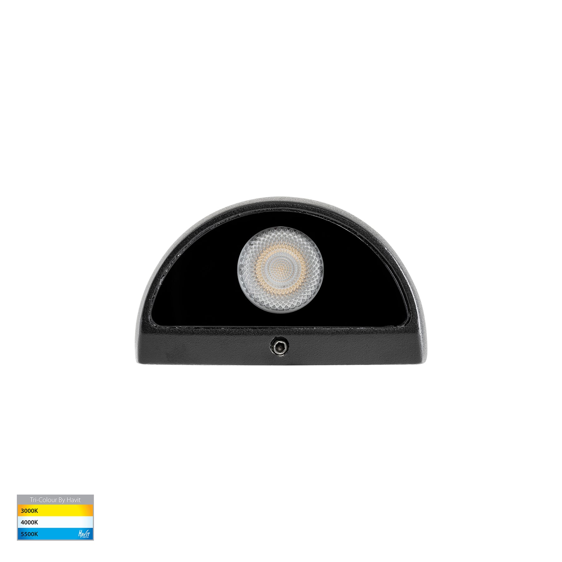 Serres LED Surface Mounted Wall Light 12V 1.5W Tri Colour Matt Black - HV3286T-BLK-12V