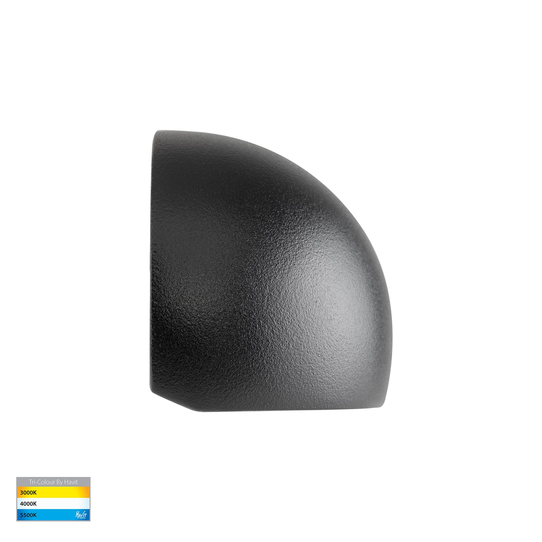 Serres LED Surface Mounted Wall Light 12V 1.5W Tri Colour Matt Black - HV3286T-BLK-12V