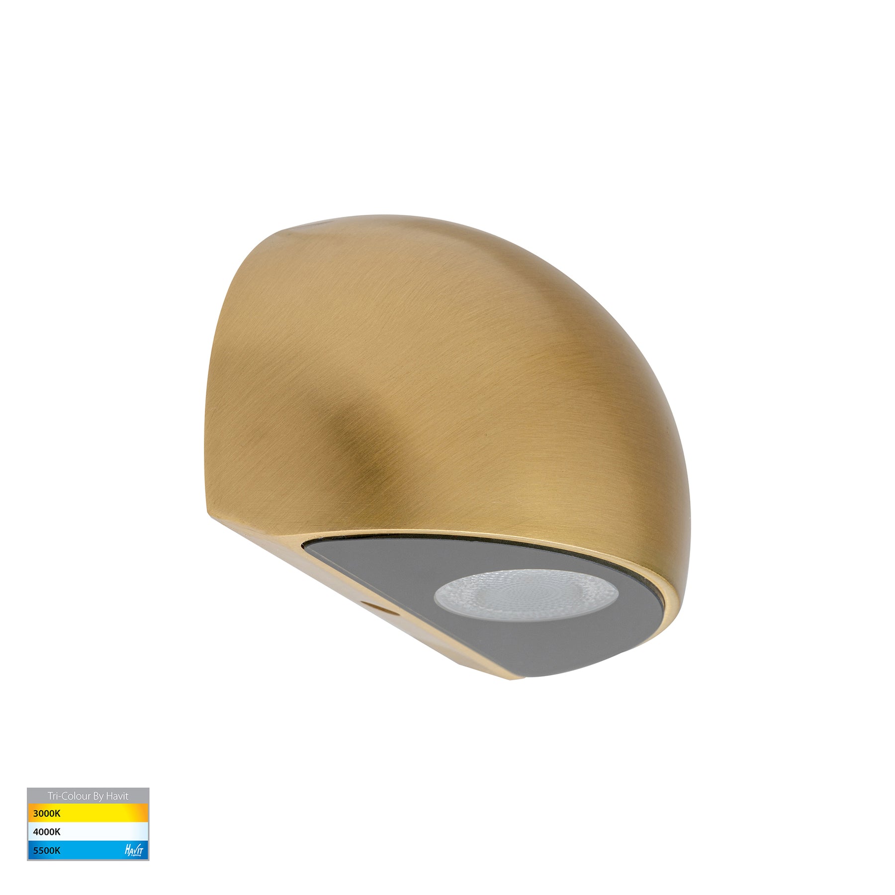 Serres LED Surface Mounted Wall Light 12V 1.5W Tri Colour Brass - HV3286T-BR-12V