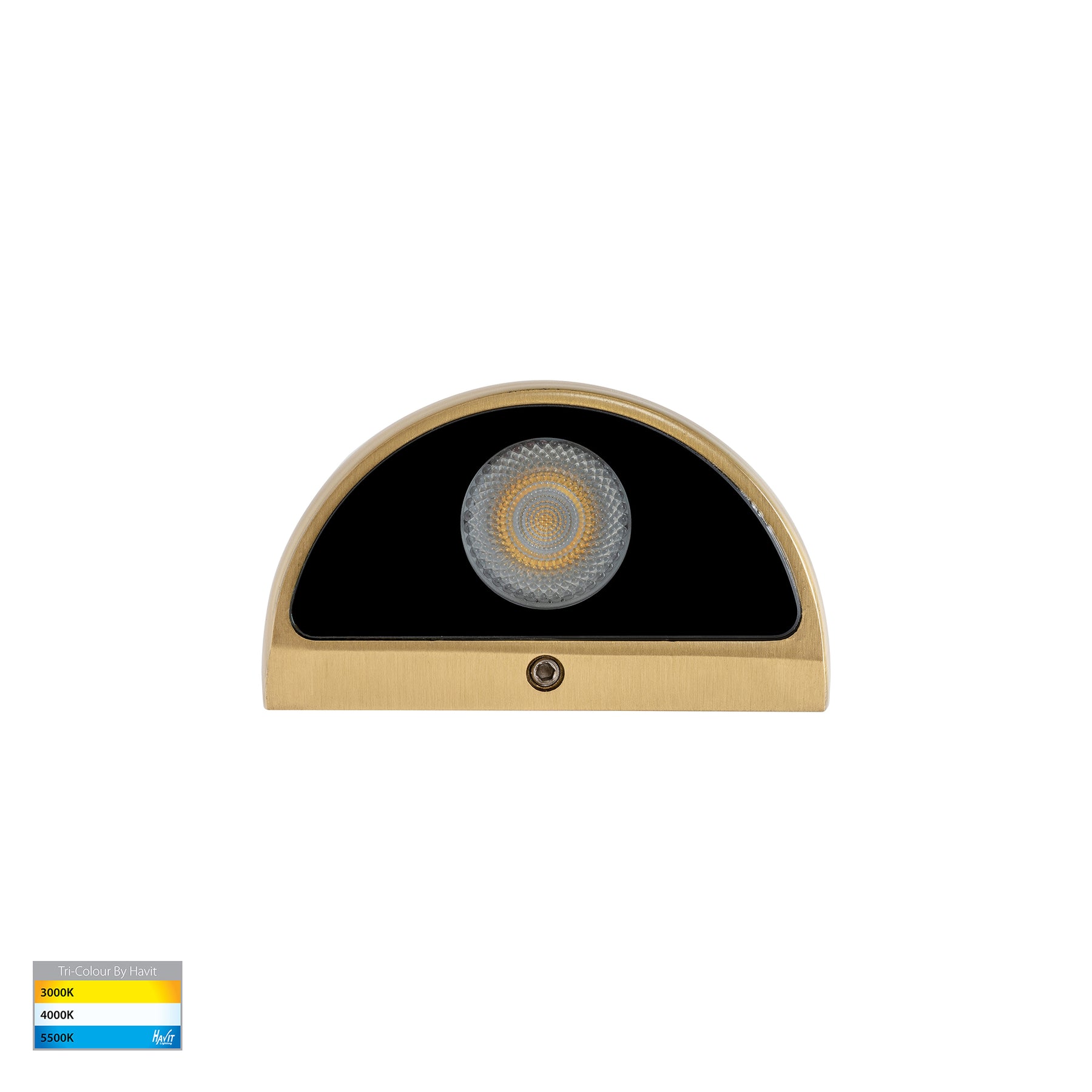 Serres LED Surface Mounted Wall Light 12V 1.5W Tri Colour Brass - HV3286T-BR-12V