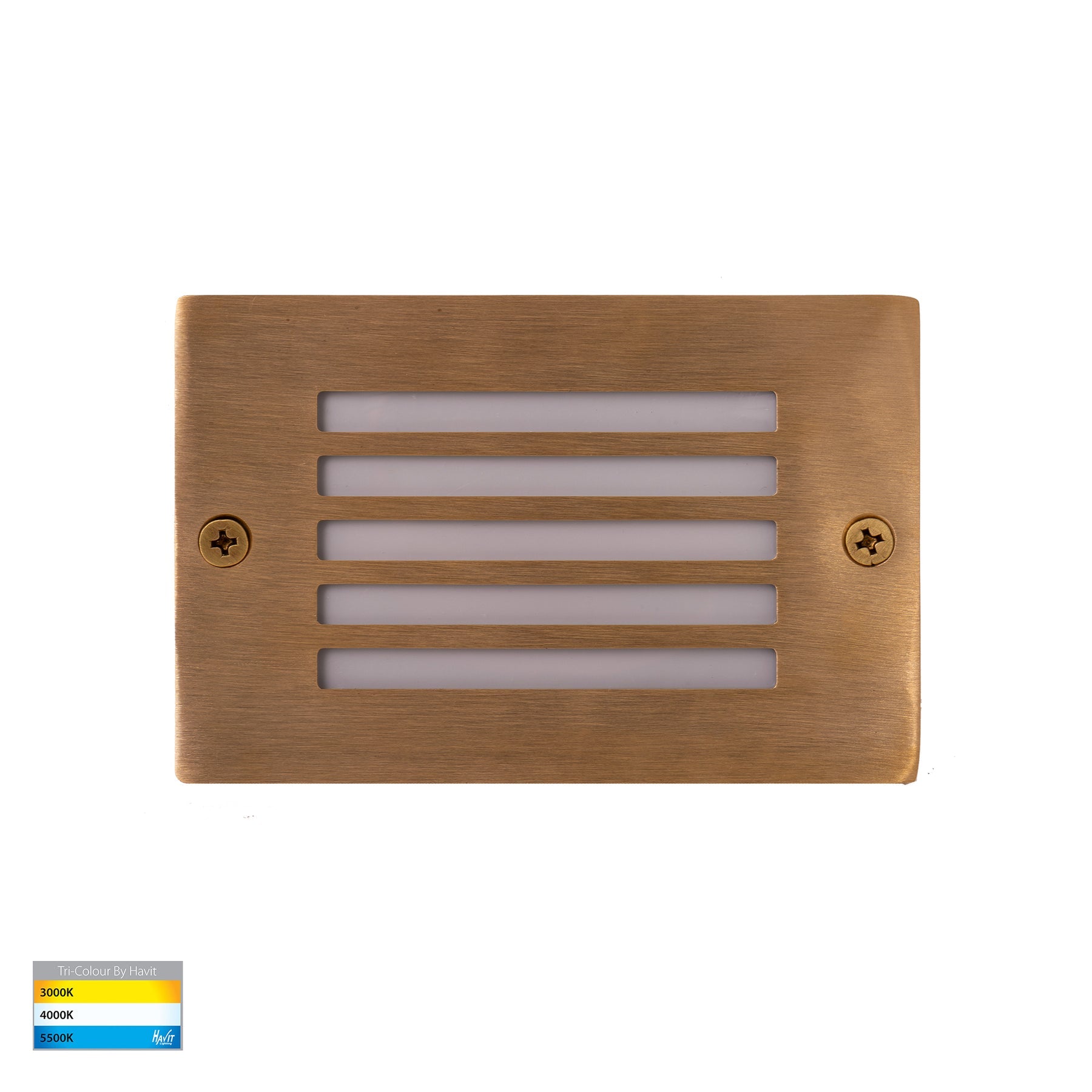 Ardam LED Step Light Solid Brass 12V 3W Tri Colour - HV3295T-BR-12V